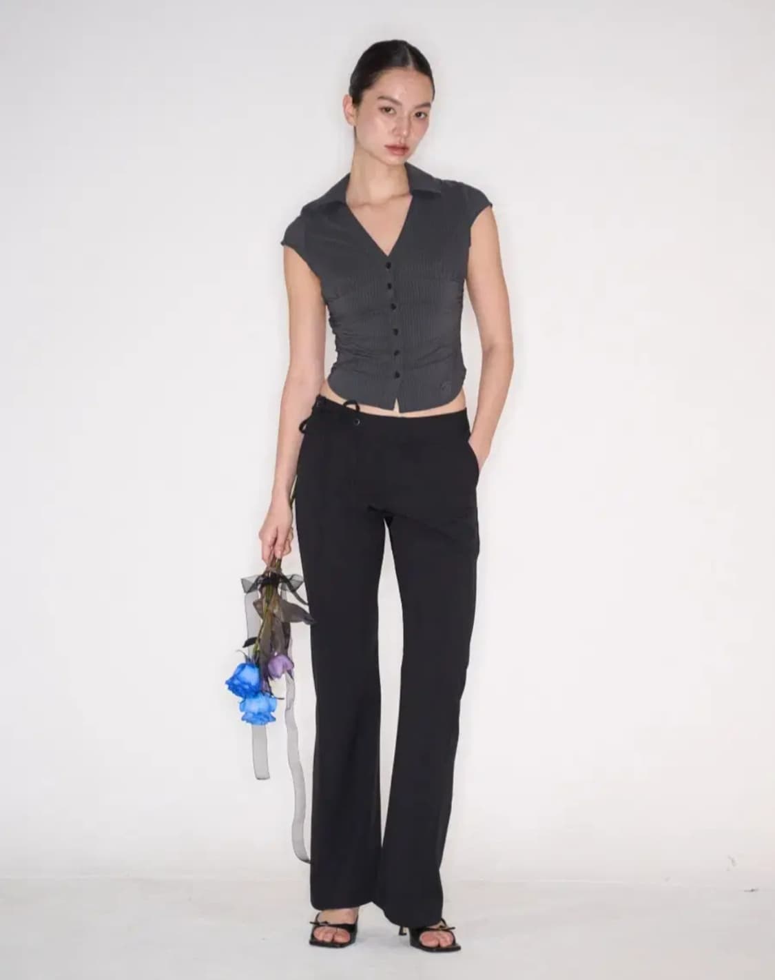 플리즈노팔로우 소피아 리본 부츠컷 슬랙스 1사이즈 상품이미지1