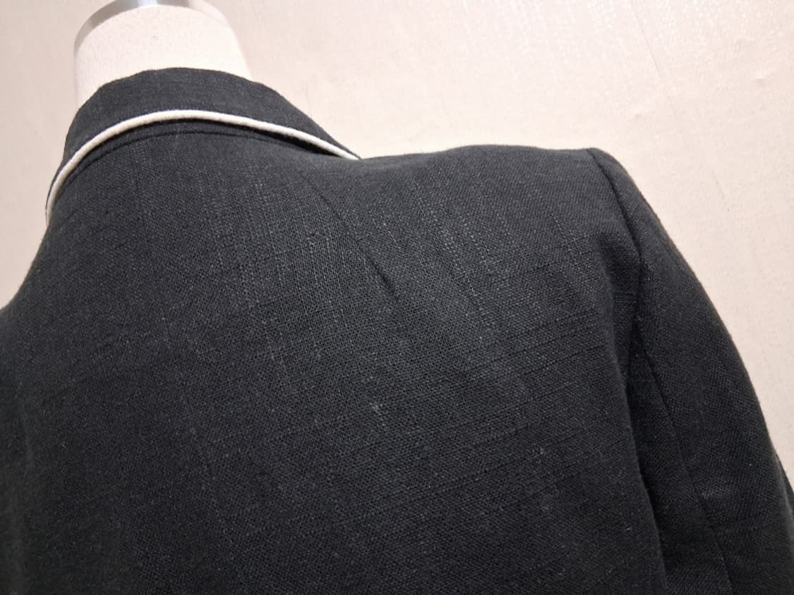 로라 애슐리 여성 춘추 린넨쟈켓 흰선라인배색 블랙숏쟈켓 4455 상품이미지8