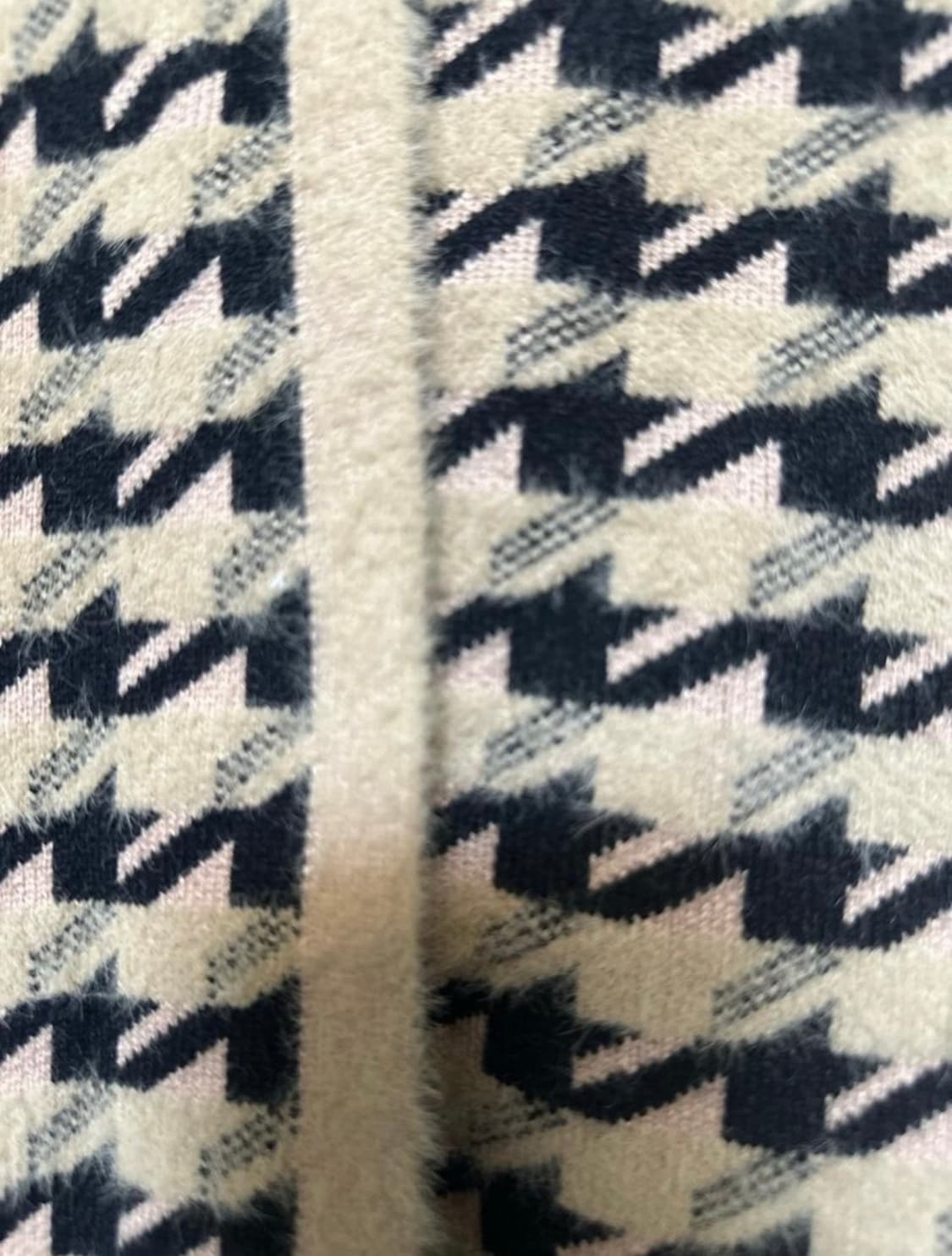 담비소재하운드투스 체크 후드 롱 가디건 상품이미지7