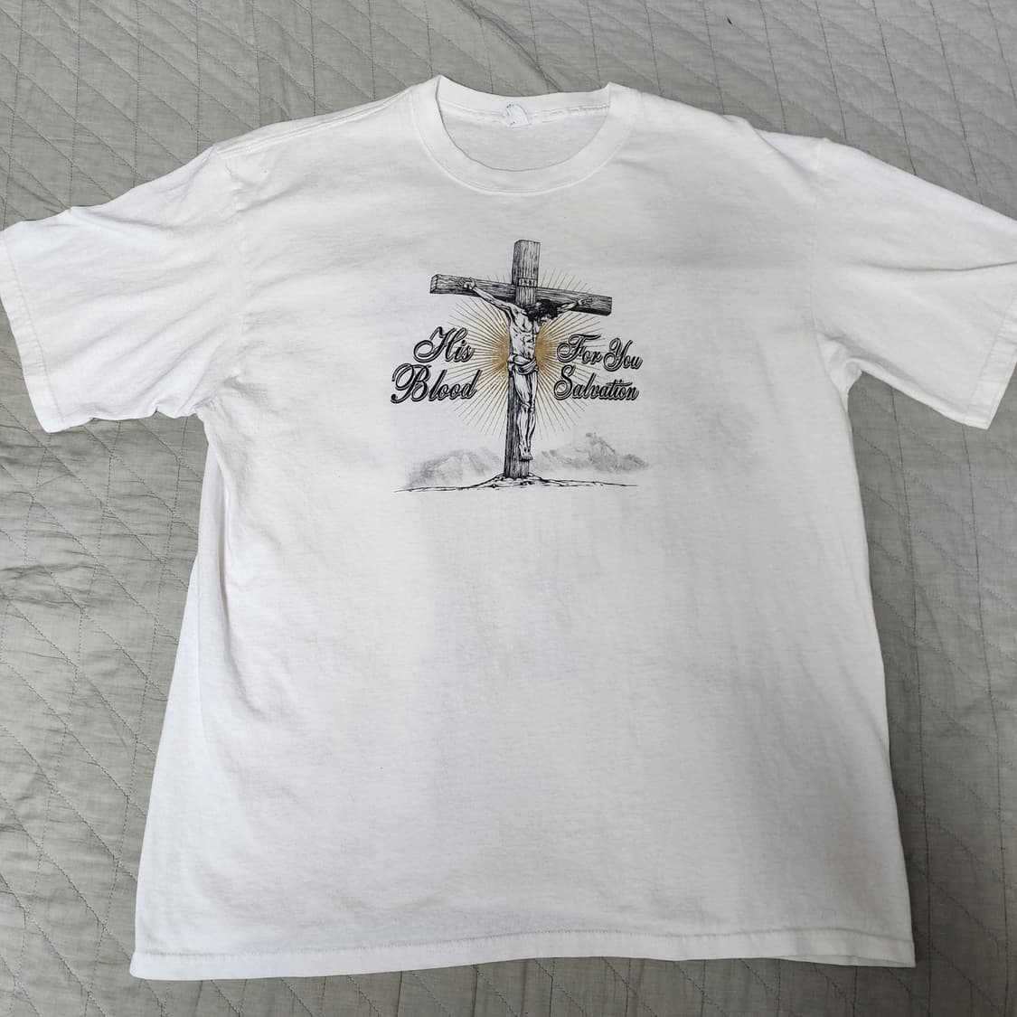 [XL] 00s 지저스 JESUS 더블사이드 빈티지 티셔츠 화이트 상품이미지4