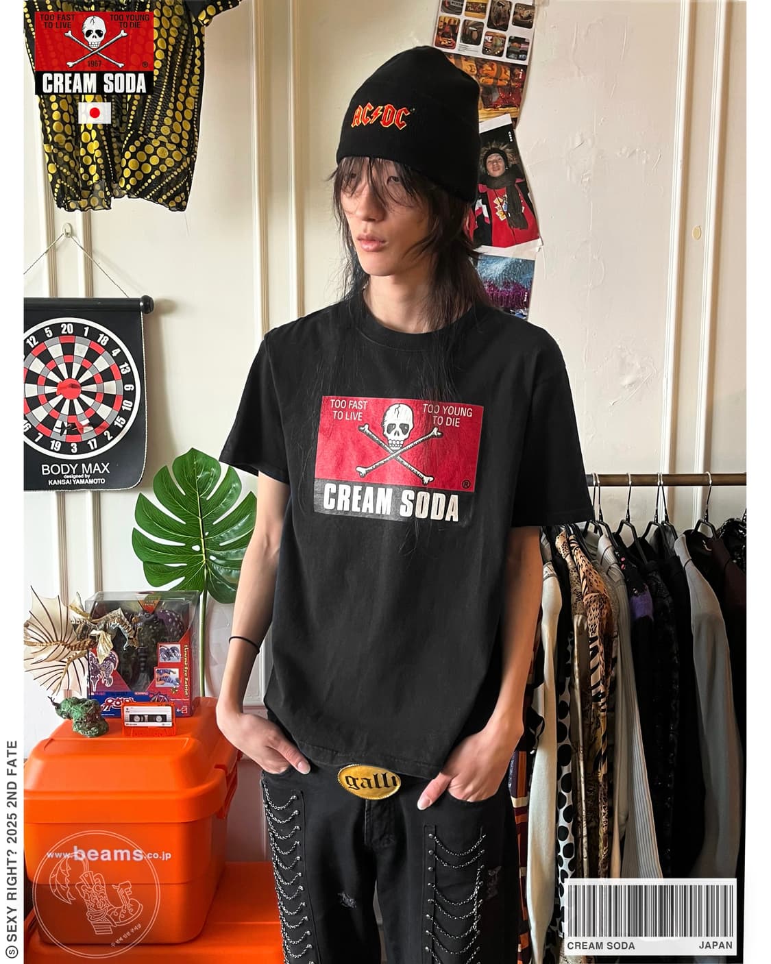 CREAM SODA Japan Bone Icon Print T-Shirt 상품이미지1