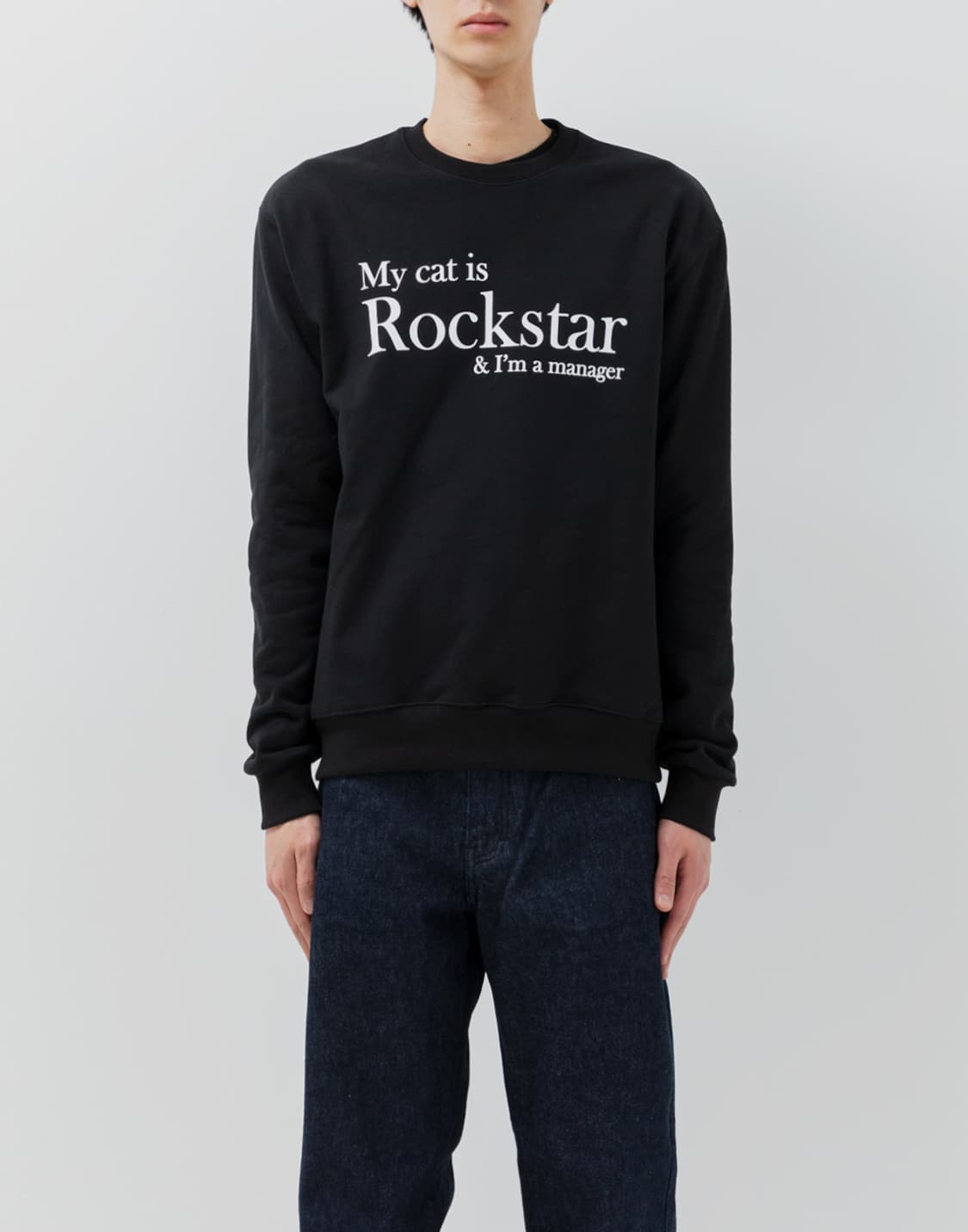 [1] MY CAT IS ROCKSTAR SWEATSHIRT BLACK 상품이미지1