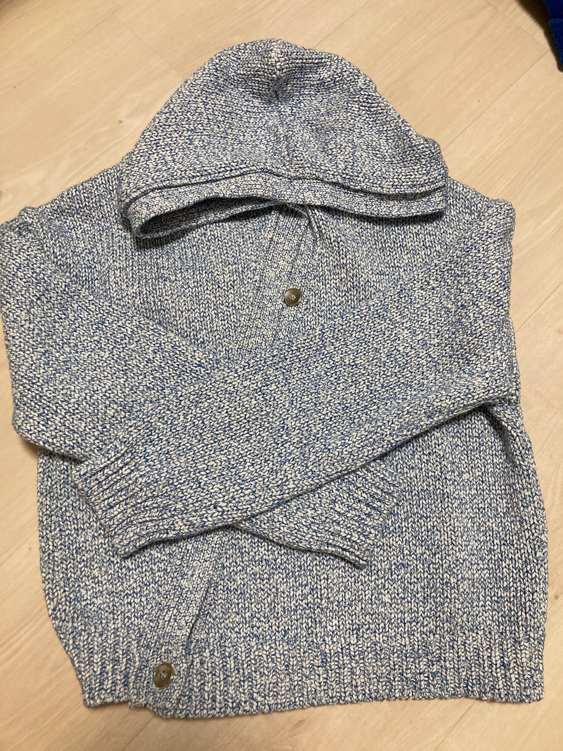 Leey 엘이이와이 HOODED CARDIGAN BLUE 상품이미지5