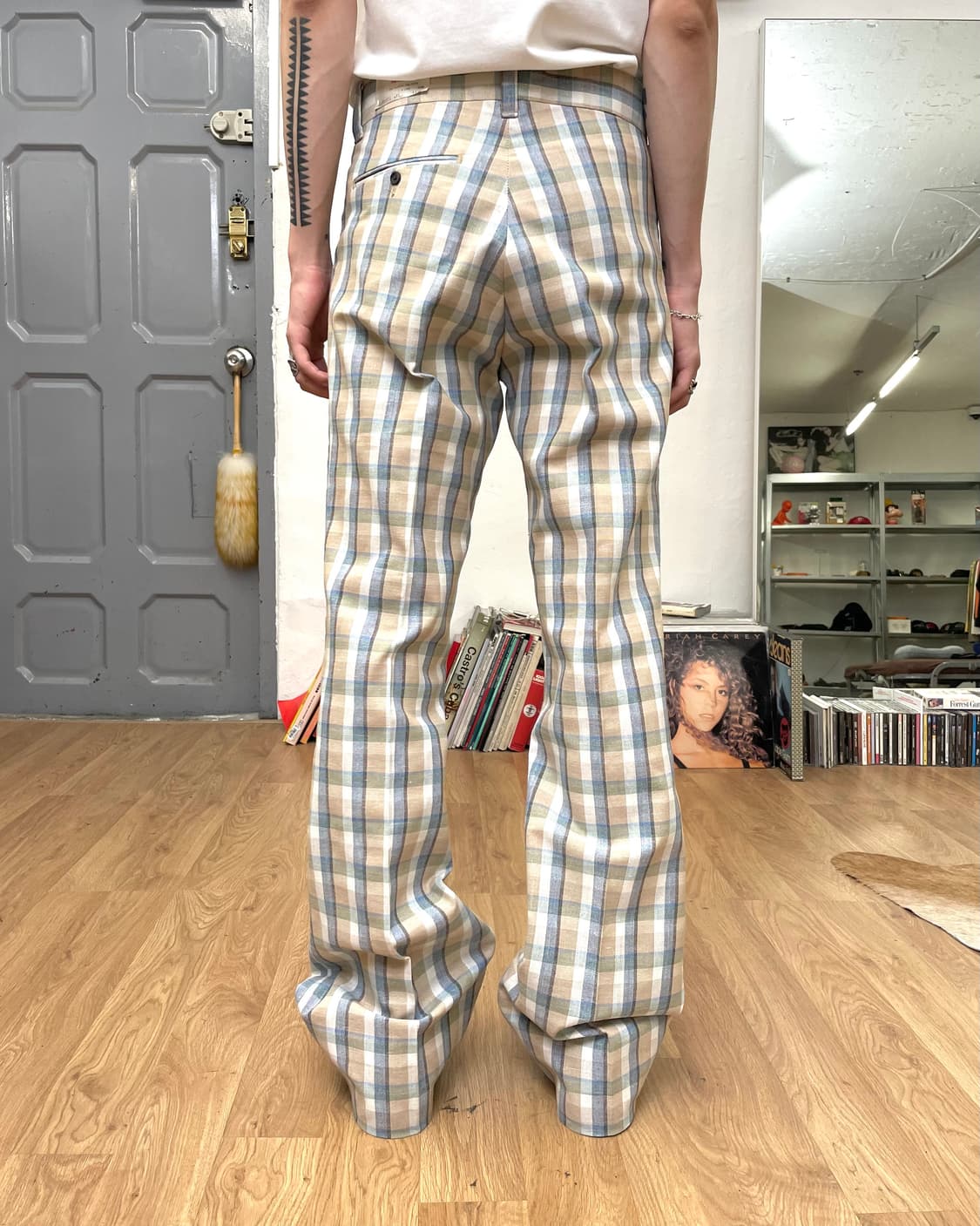 [30] 70s SCOVILL Zip 체크 플레어 팬츠 상품이미지3