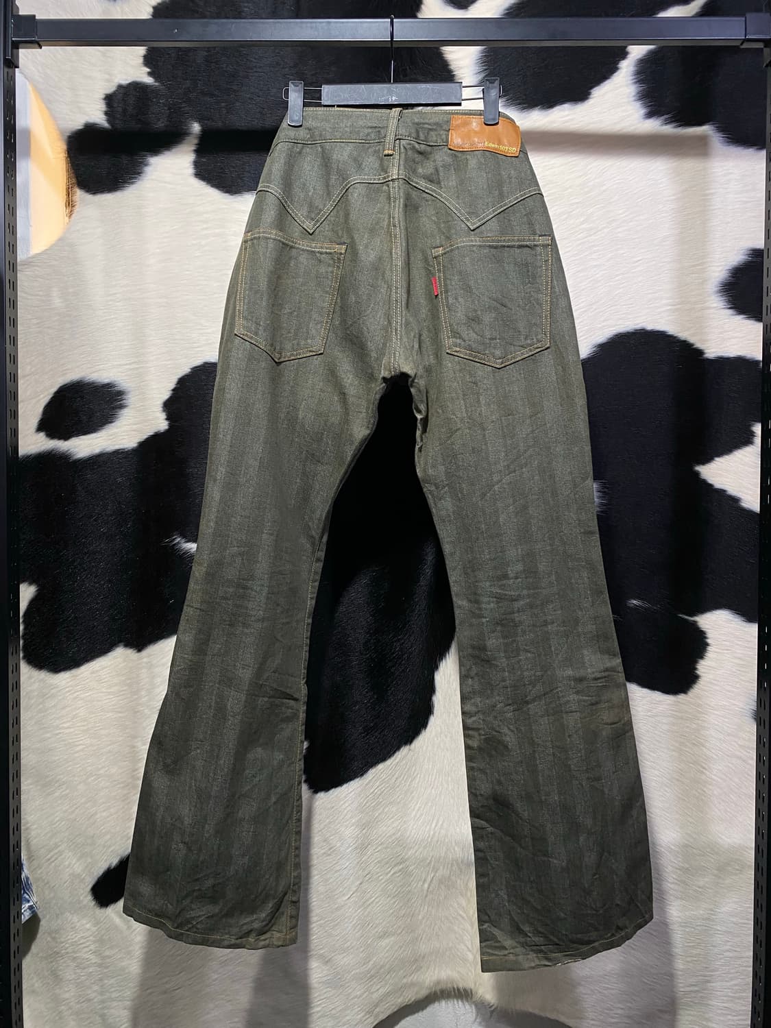 Edwin 카키 스트라이프 코튼 팬츠 상품이미지7