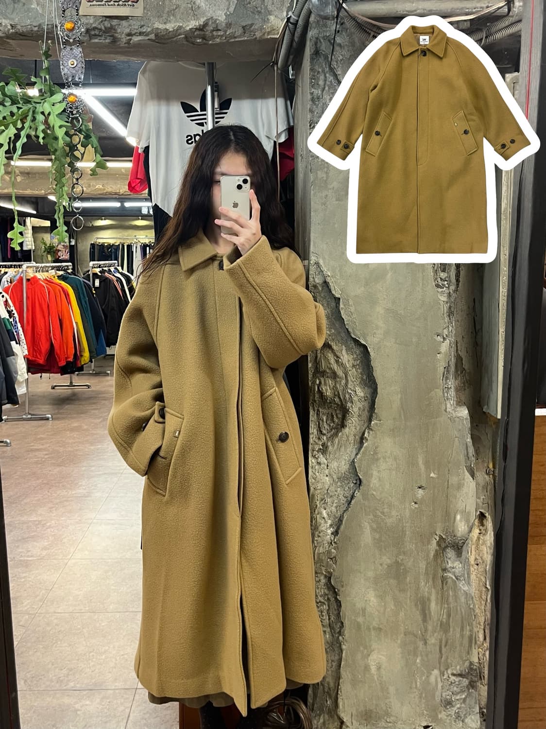 리 울 롱코트 카멜 S #csz1958 상품이미지1