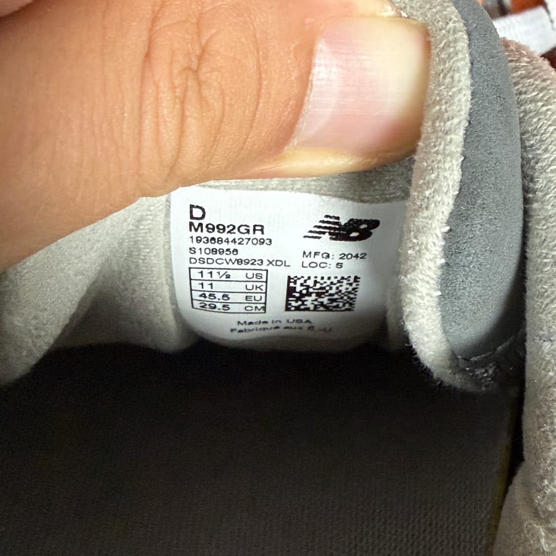 (295) 뉴발란스 992 그레이 m992gr 상품이미지3