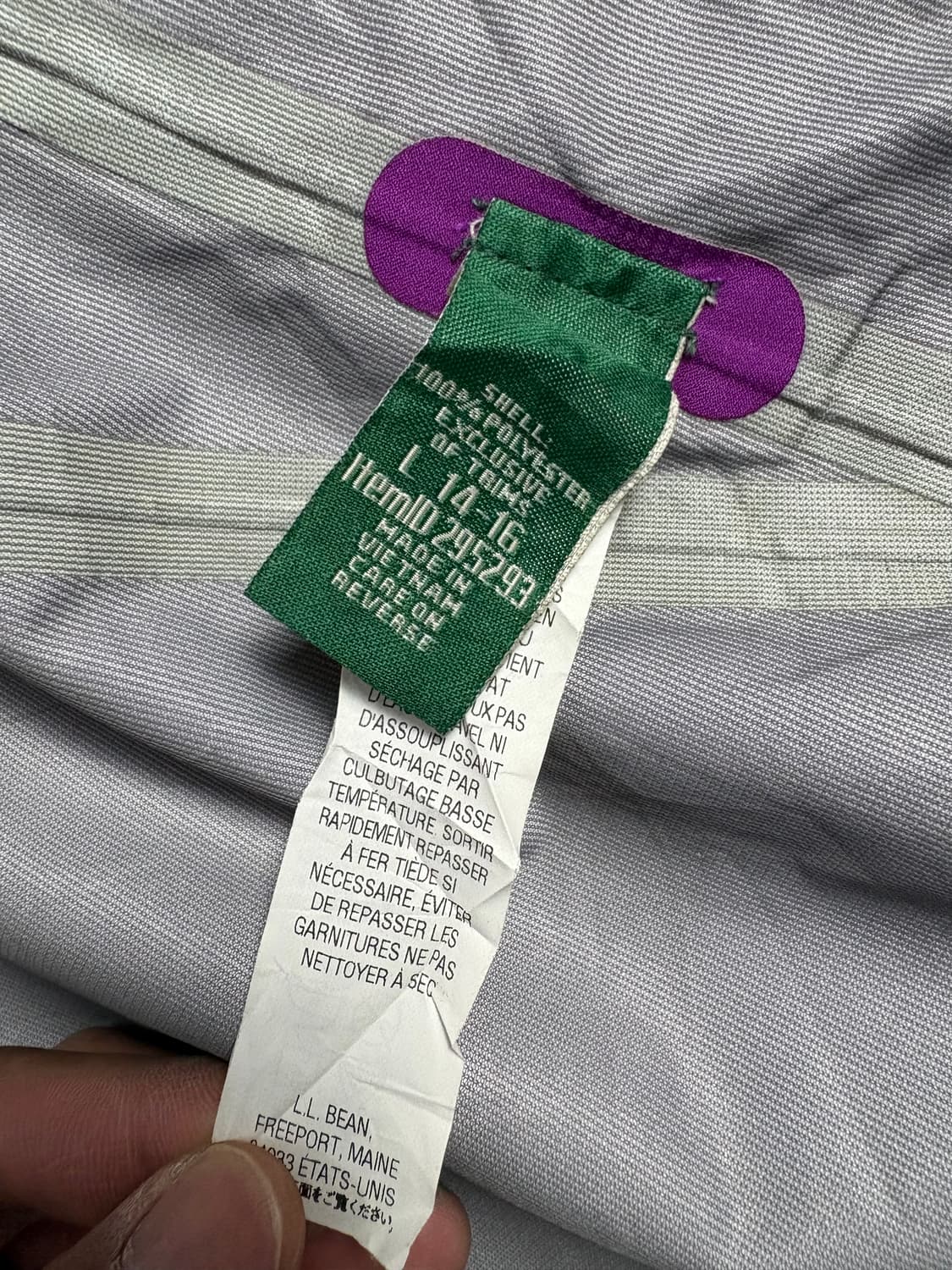 L.L Bean 엘엘빈 우먼 레인자켓 퍼플 M 상품이미지4