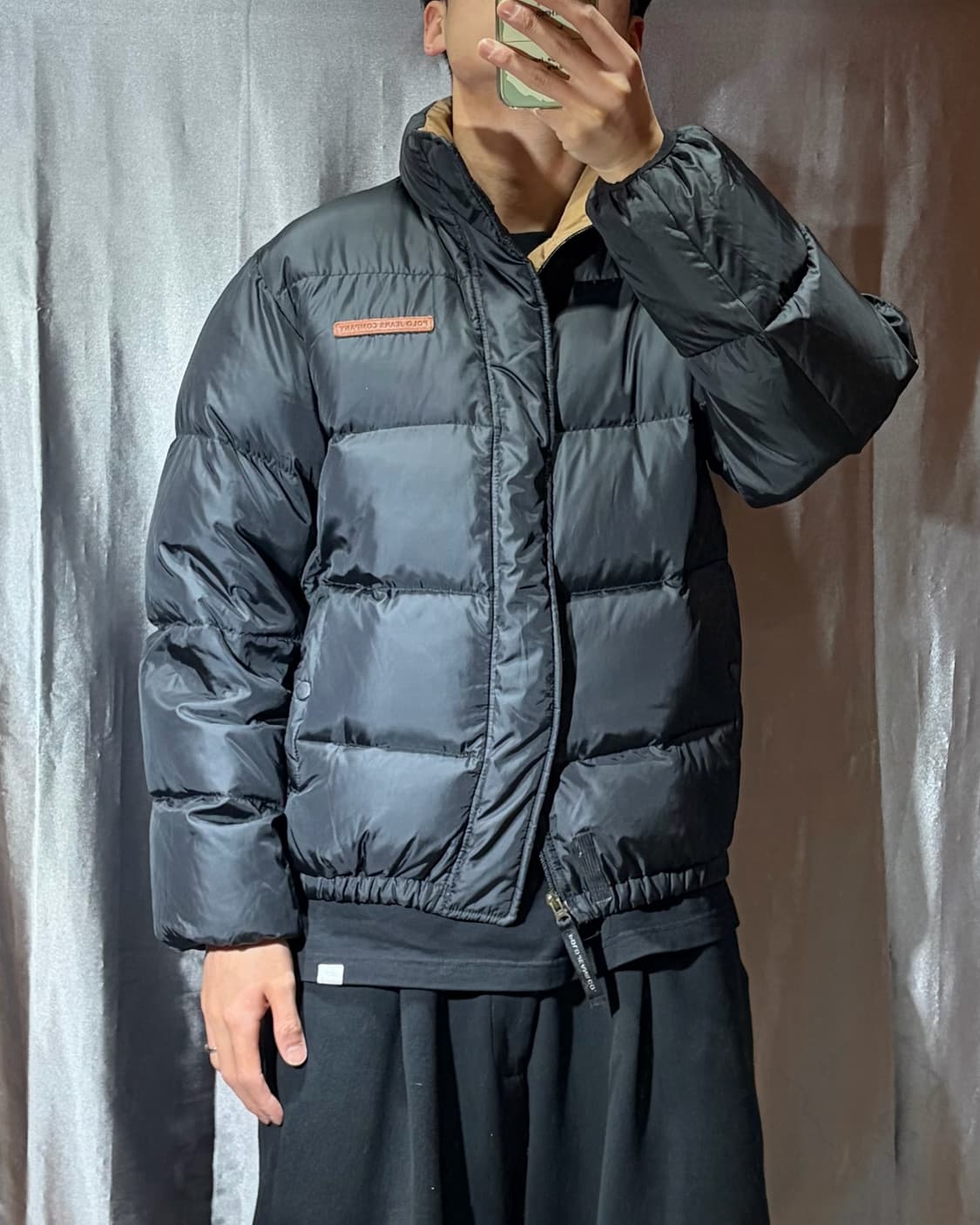 S 폴로랄프로렌 Jeans company 레더패치 블랙 패딩 상품이미지1