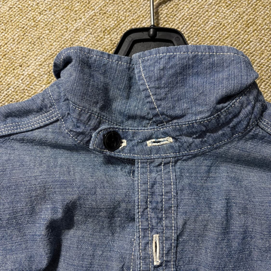 80s 파이브브라더 샴브레이 워크 셔츠(S) 상품이미지4