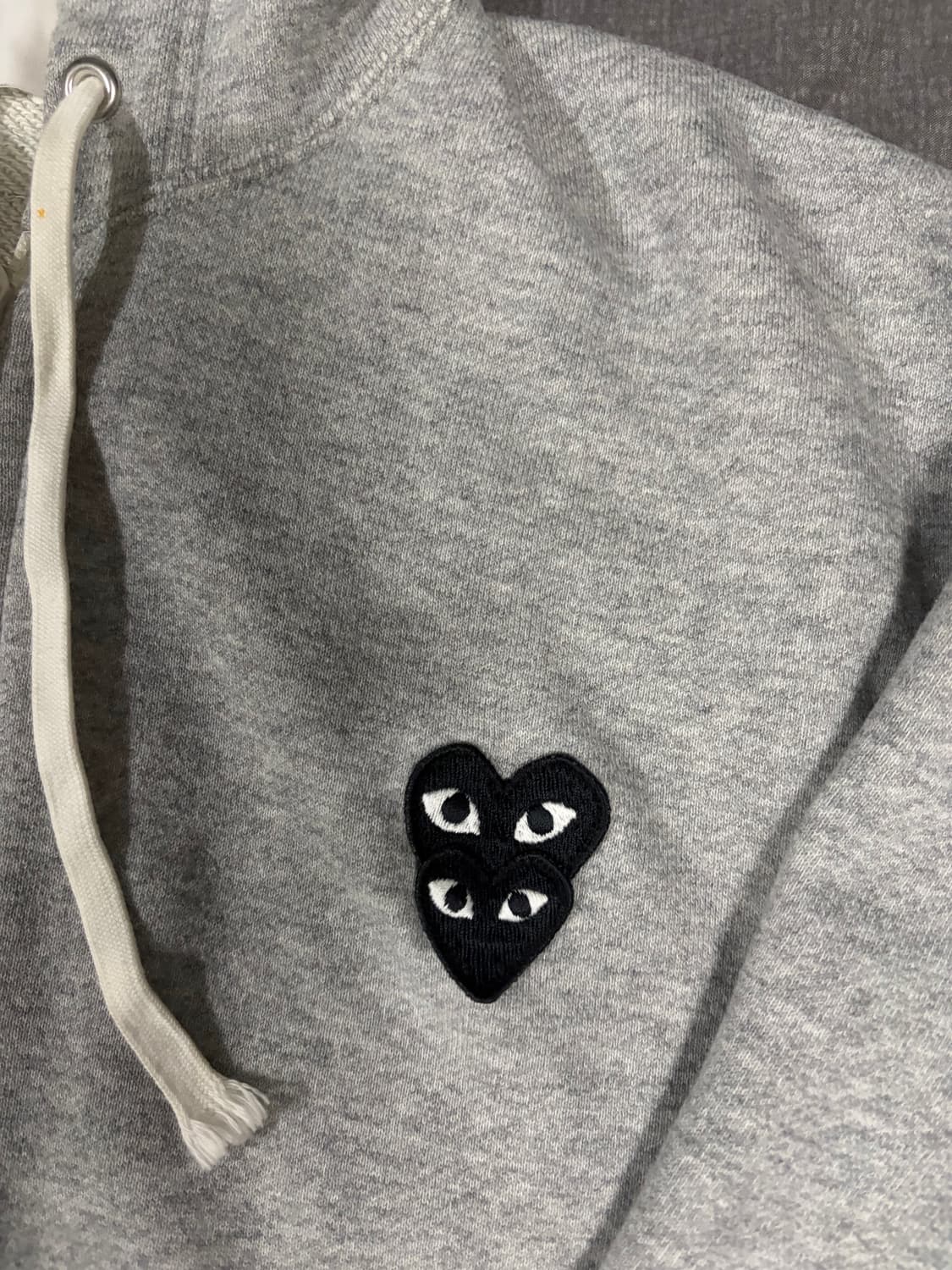 정품)꼼데가르송 더블와펜 그레이 후드집업 상품이미지2