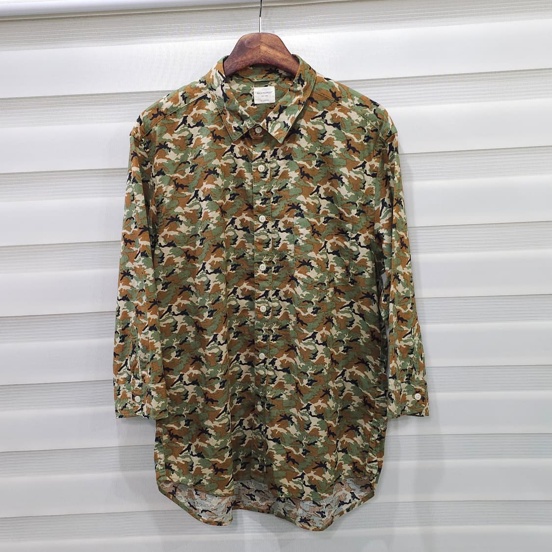 BACK NUMBER 카모플라쥬 린넨셔츠- XL 상품이미지1