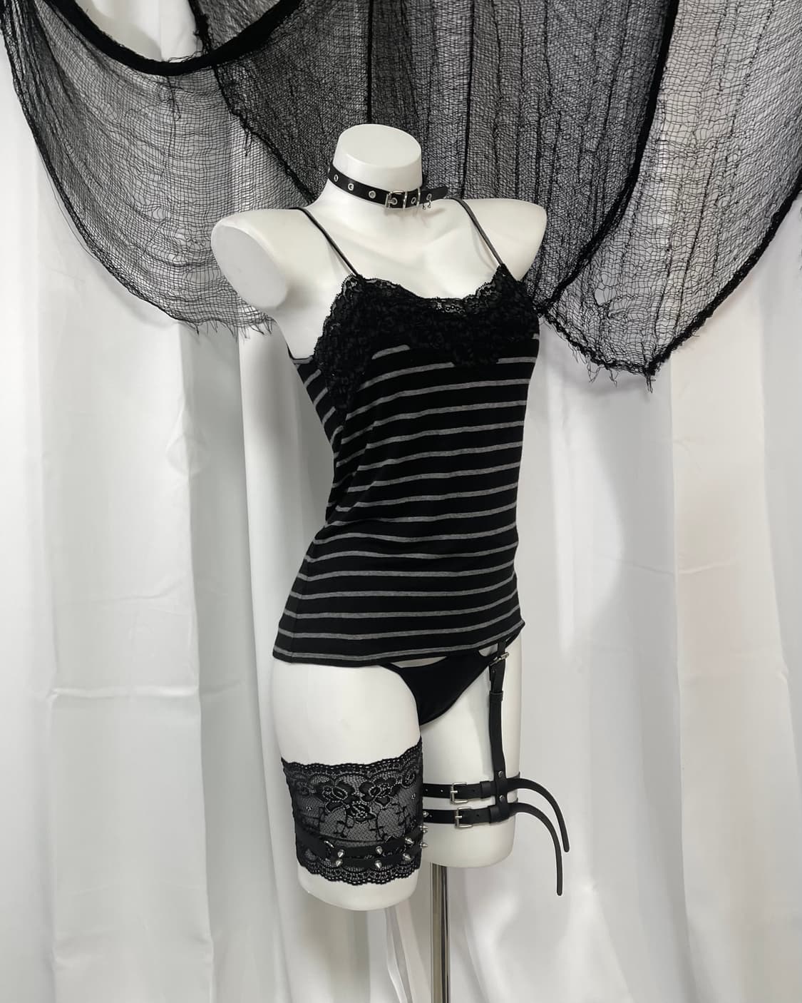 lace stripe sleeveless 상품이미지2