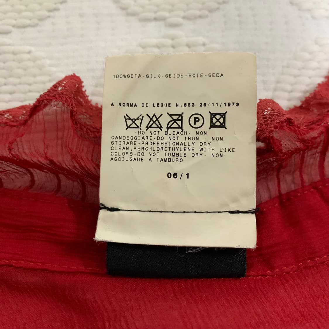 돌체앤가바나 레드 실크 레이스 시스루 셔츠 상품이미지7