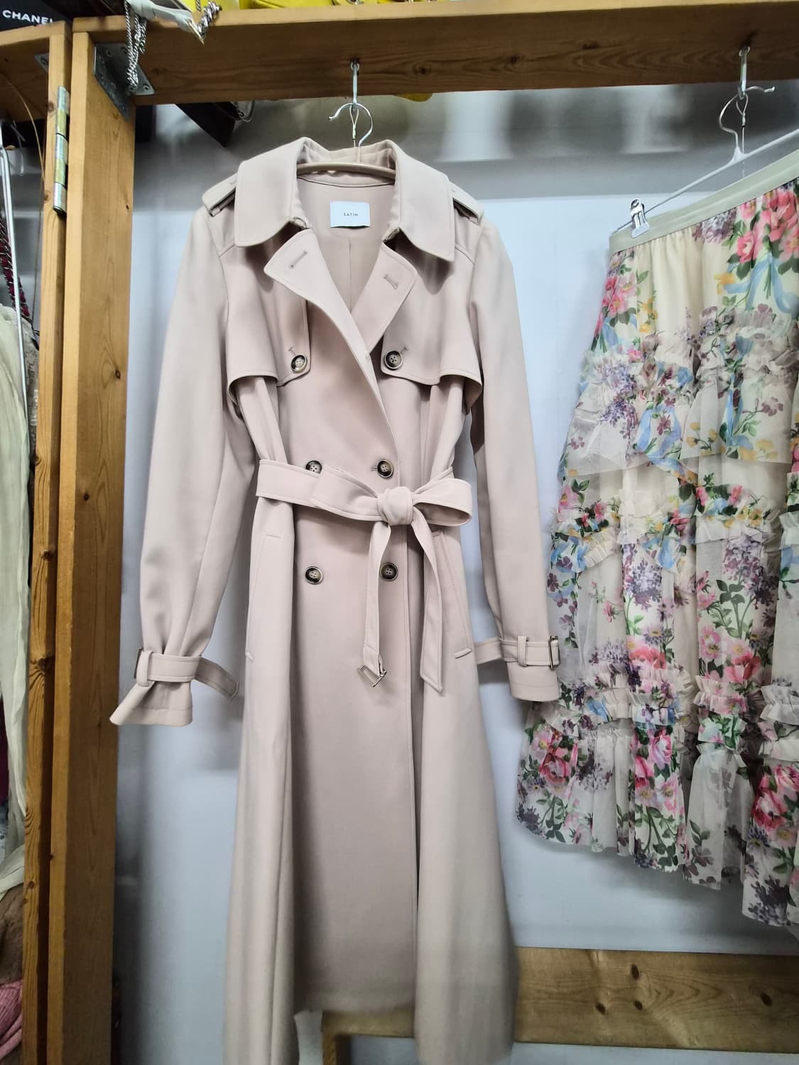 샤틴 원피스라인 트렌치코트 상품이미지2