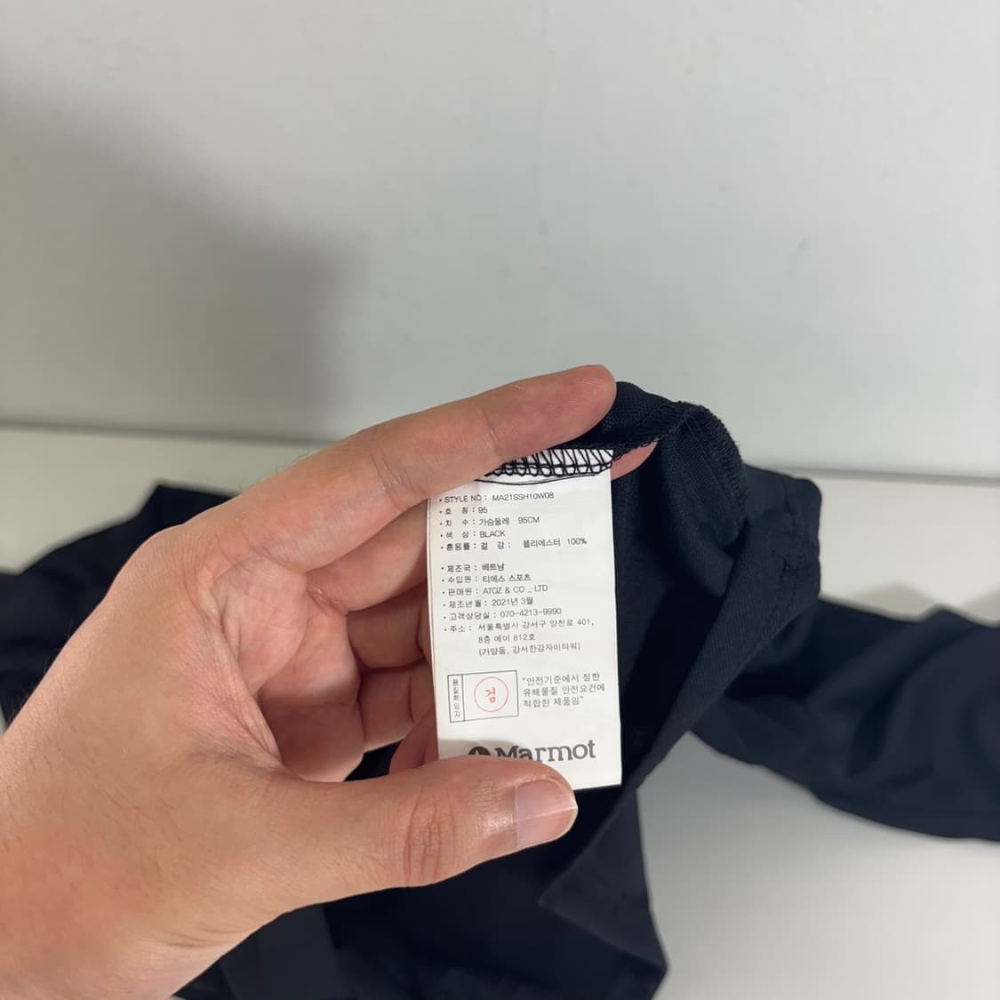 택달린새것 95 마모트 블랙 기능성 반팔 카라티 상품이미지5