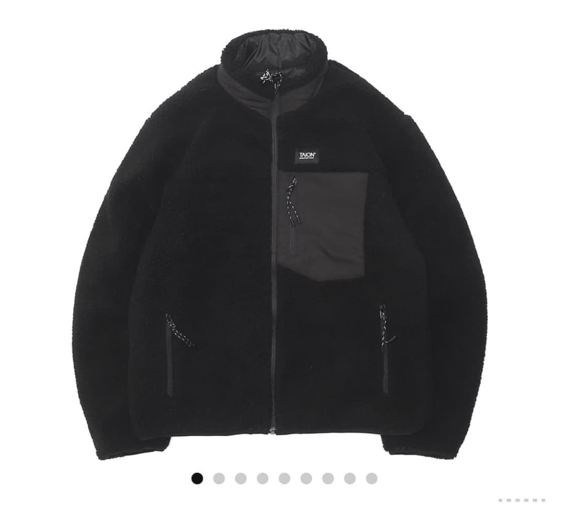 새상품(XL) 타이온 보아 플리스 다운 리버시블 자켓 블랙 상품이미지1