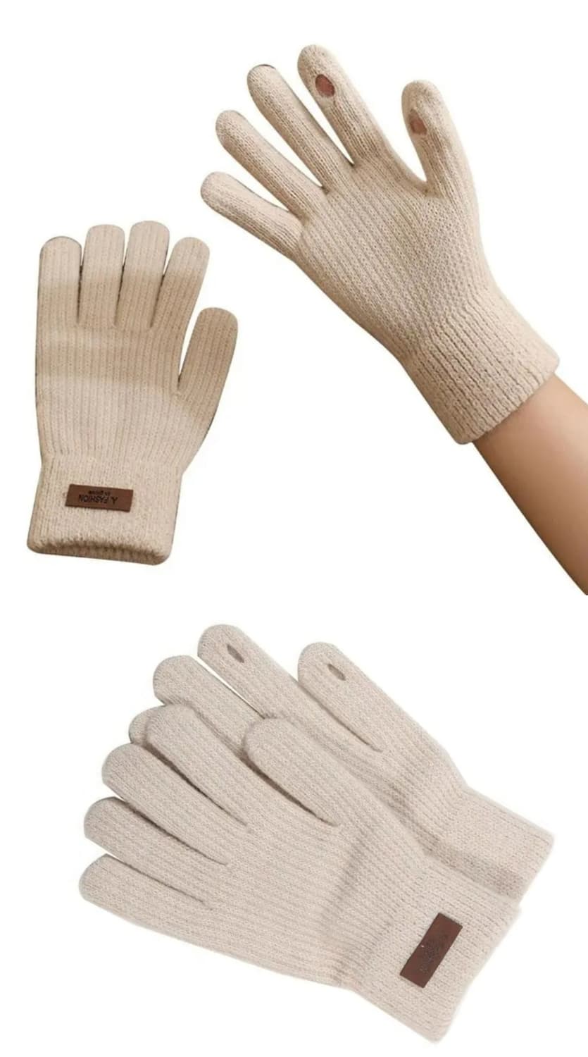 니트 스마트폰터치 겨울장갑(베이지) 상품이미지2