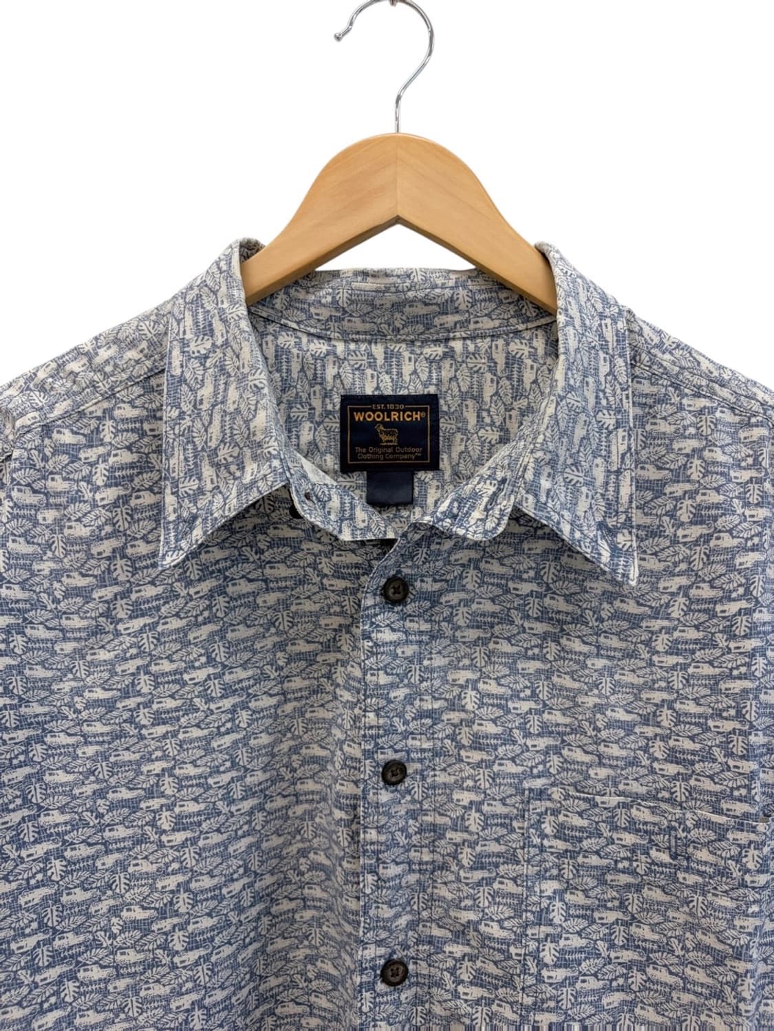 00년대 울리치 빈티지 패턴 반팔셔츠 인디고블루 (2XL) 상품이미지2