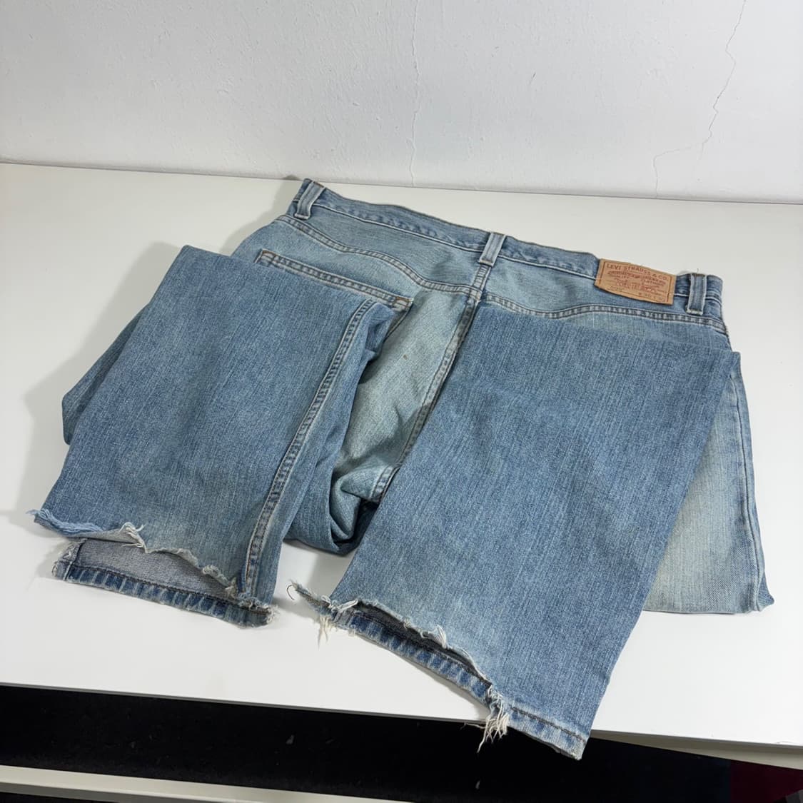 36 XXL 리바이스505 워시드 연청바지 데님팬츠 상품이미지6