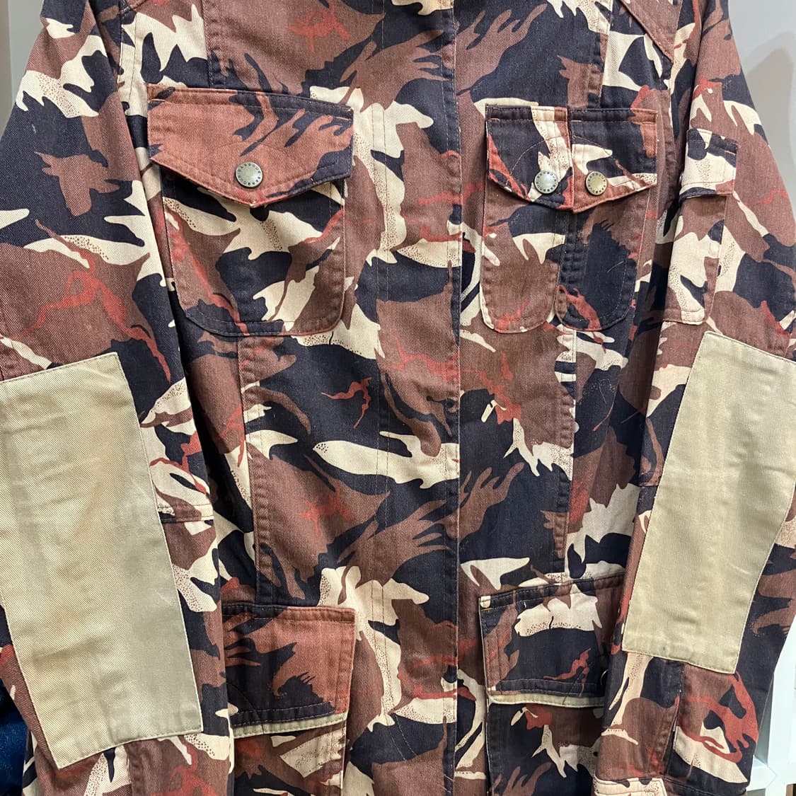 바버 엘보우 패치 유틸리티 카모 플라쥬 헌팅 자켓 40 상품이미지3