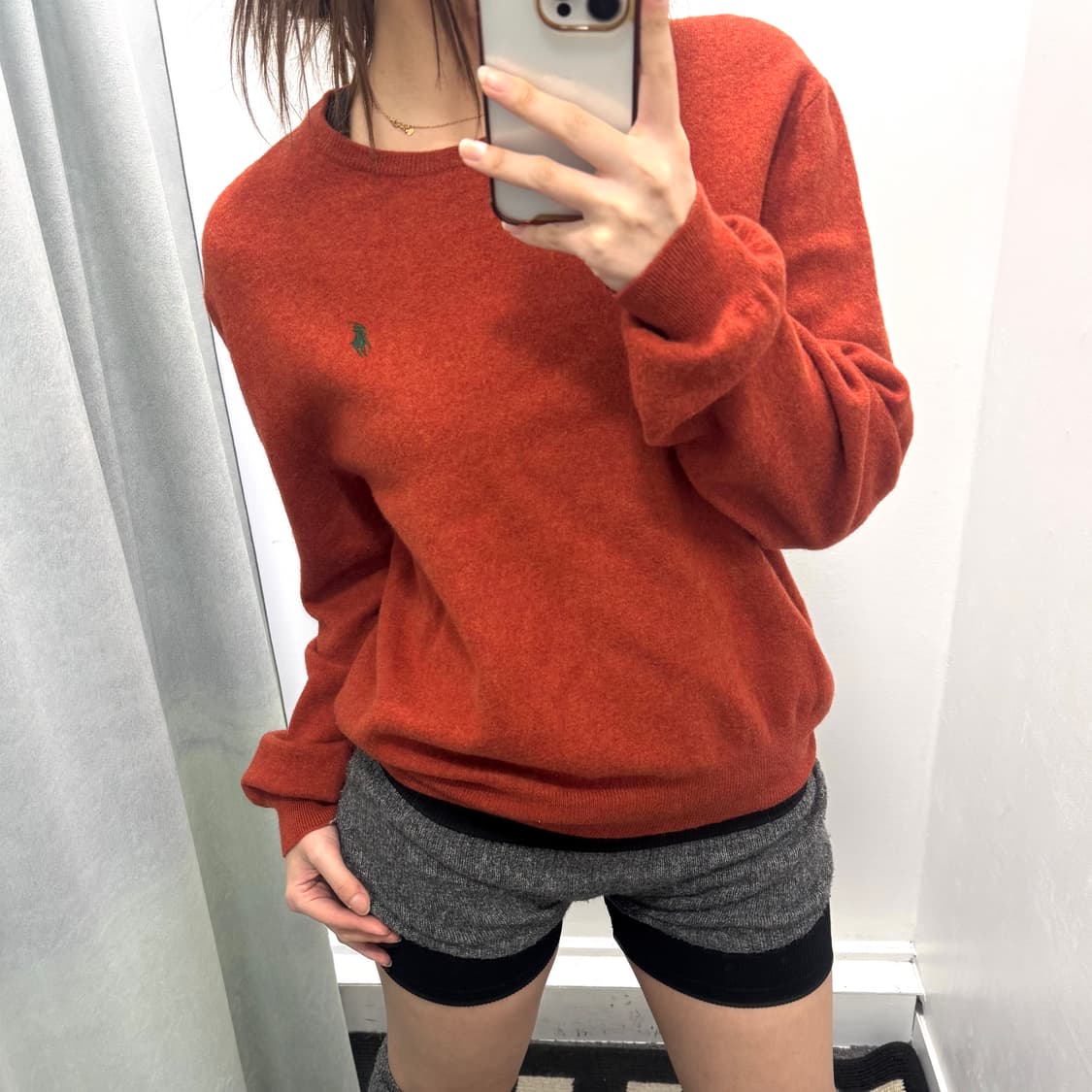 폴로 오렌지 울 니트 상품이미지2