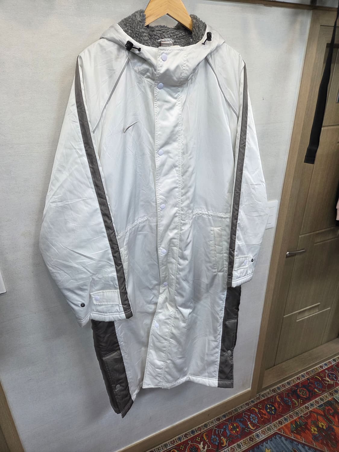 나이키 올드스쿨 셰르파 안감누빔 돕바 벤치 롱 자켓 L 상품이미지9