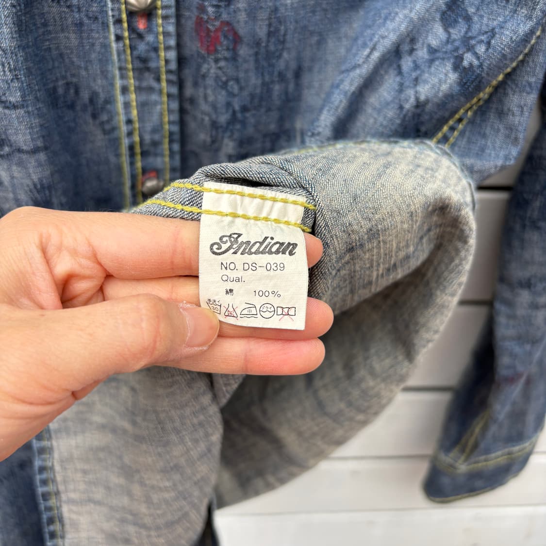 Indian Motercycles 인디언 모터사이클 웨스턴 데님 셔츠 상품이미지9