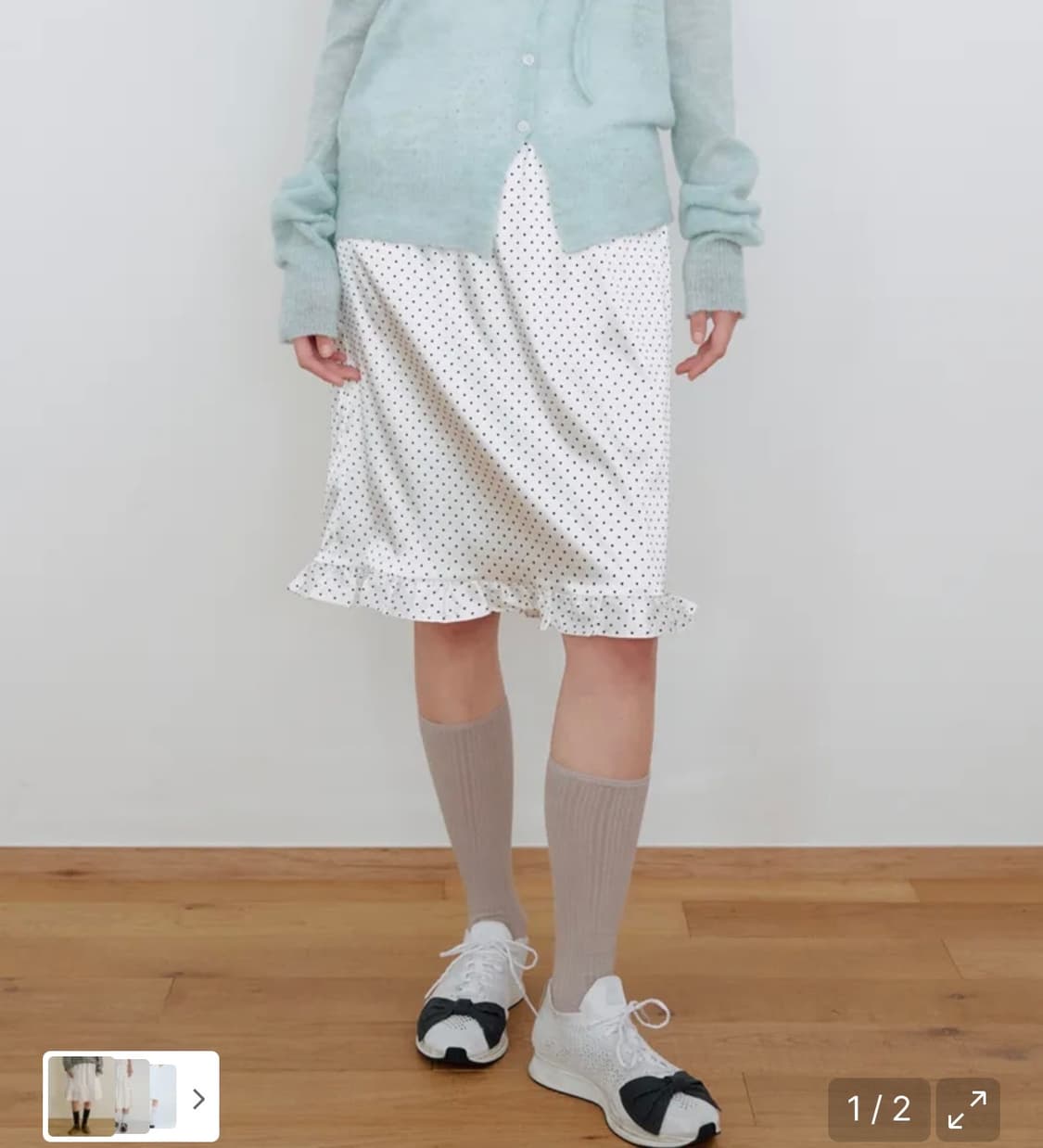 마조네 도트 미디 레이어드 스커트 FRILL LAYERED MIDI SK 상품이미지4