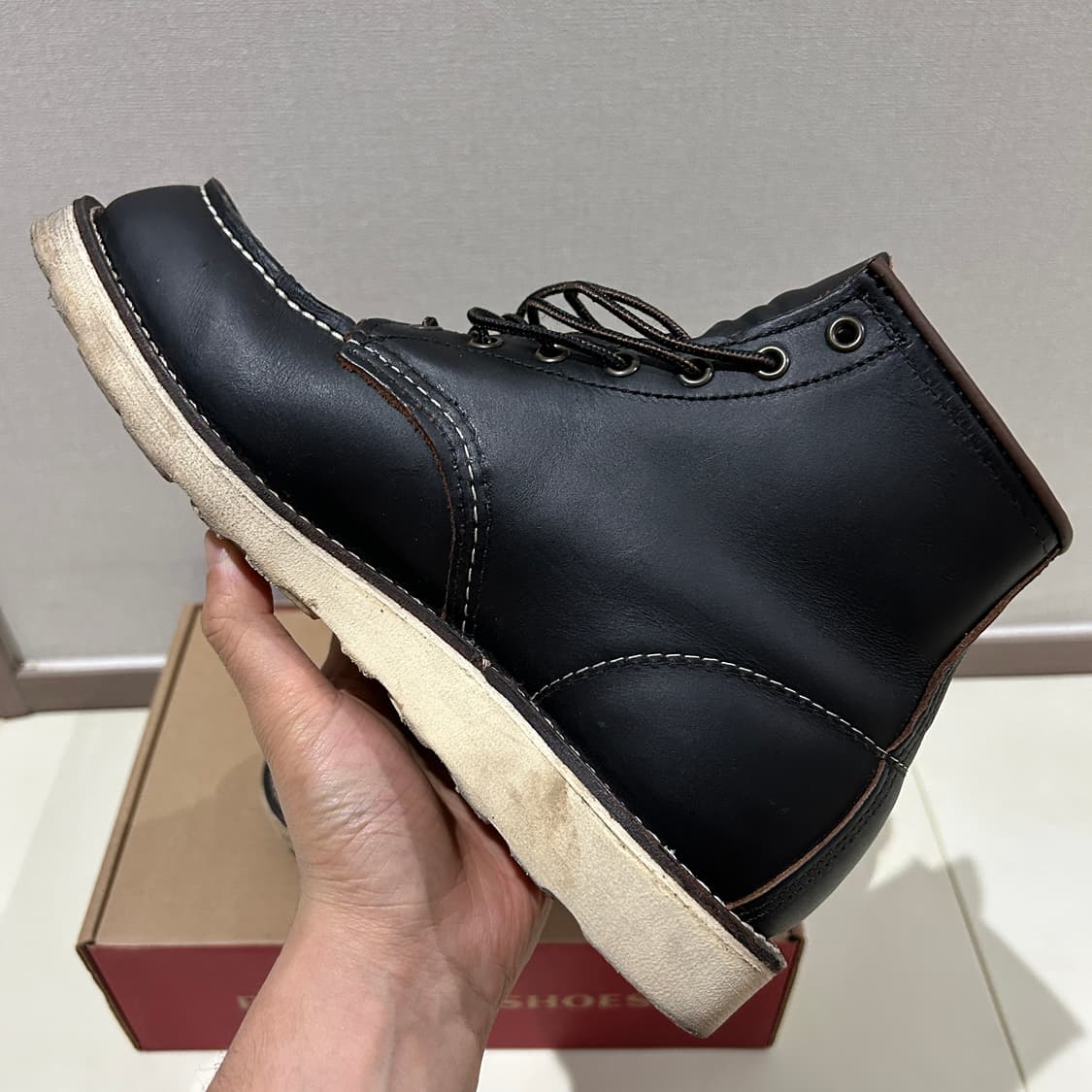 [265/8.5D] 레드윙 6인치 목토 부츠 8849 블랙 프레리 상품이미지5