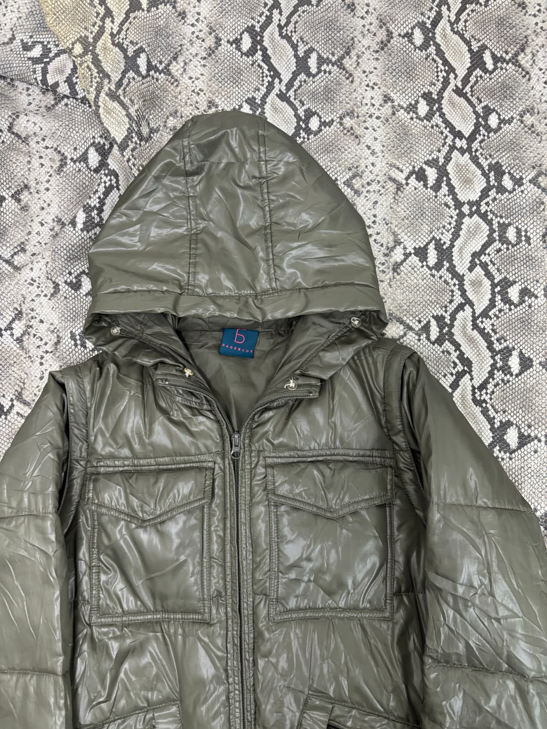 Y2K Mood Green Hoodie Down Utility Paddi 상품이미지7