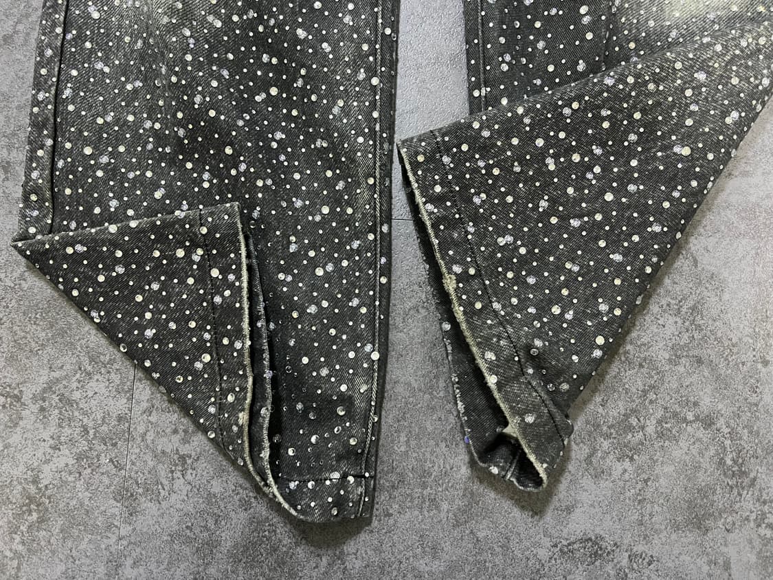 birthofroyalchild 벌쓰오브로열차일드 라인스톤 데님팬츠 M 상품이미지4