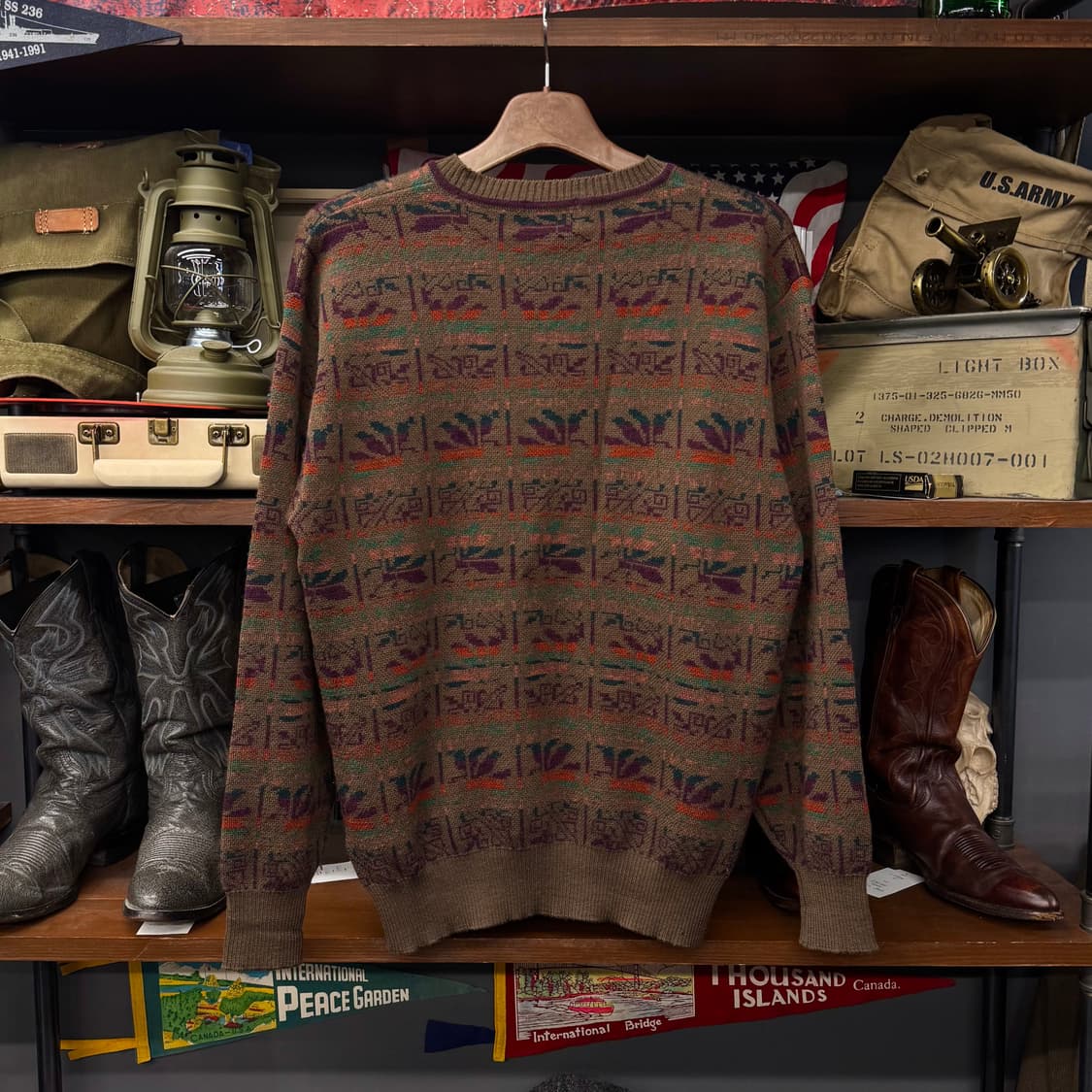 90s 맥그리거 네이티브 패턴 짜임 빈티지 에스닉 패턴 니트 상품이미지2