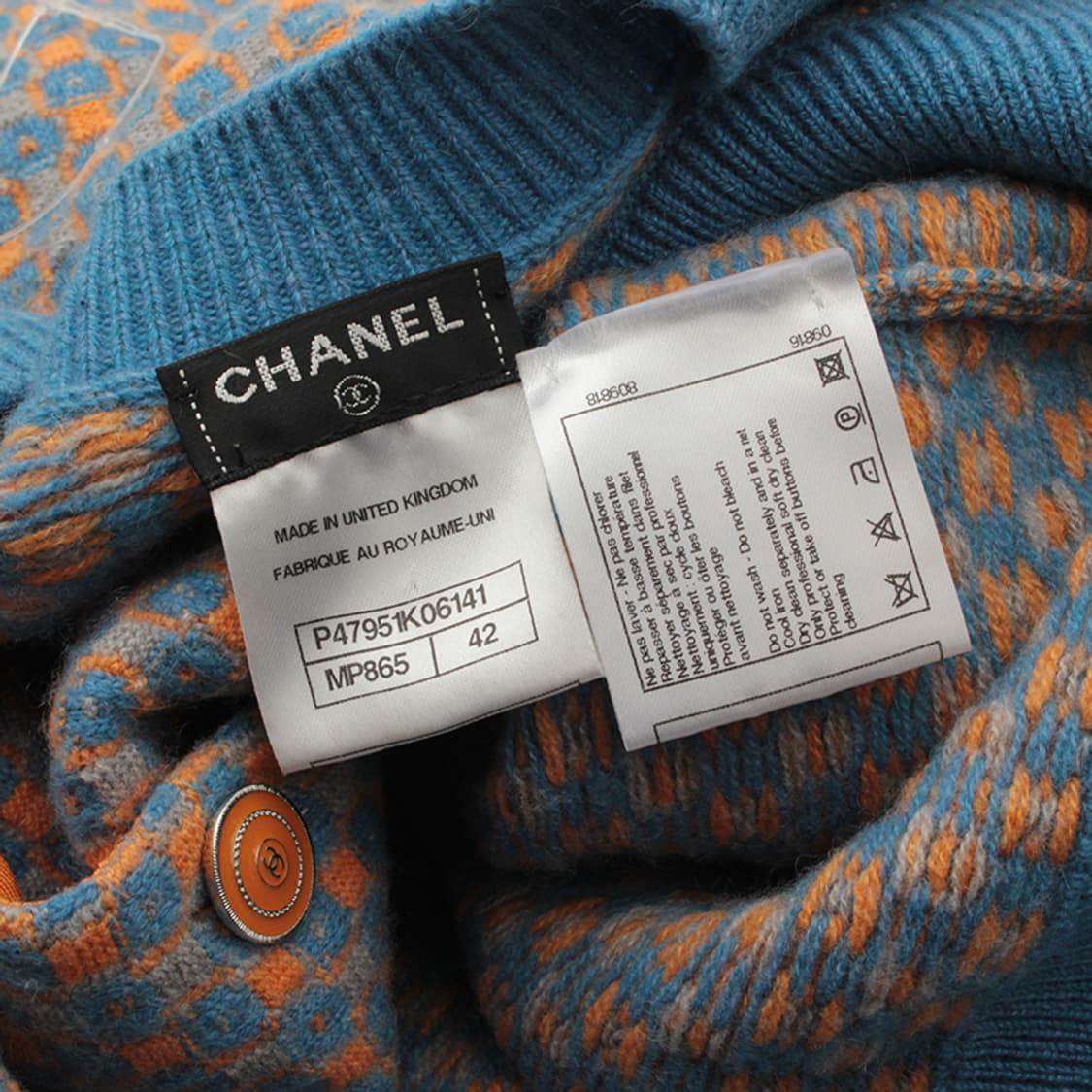 샤넬 투톤 캐시미어 니트 가디건 66 상품이미지3