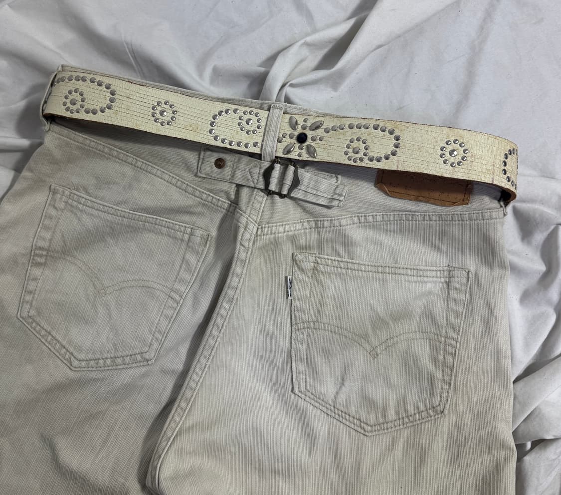 빈티지 스톤 장식 스터드 웨스턴 벨트 y2k 상품이미지3