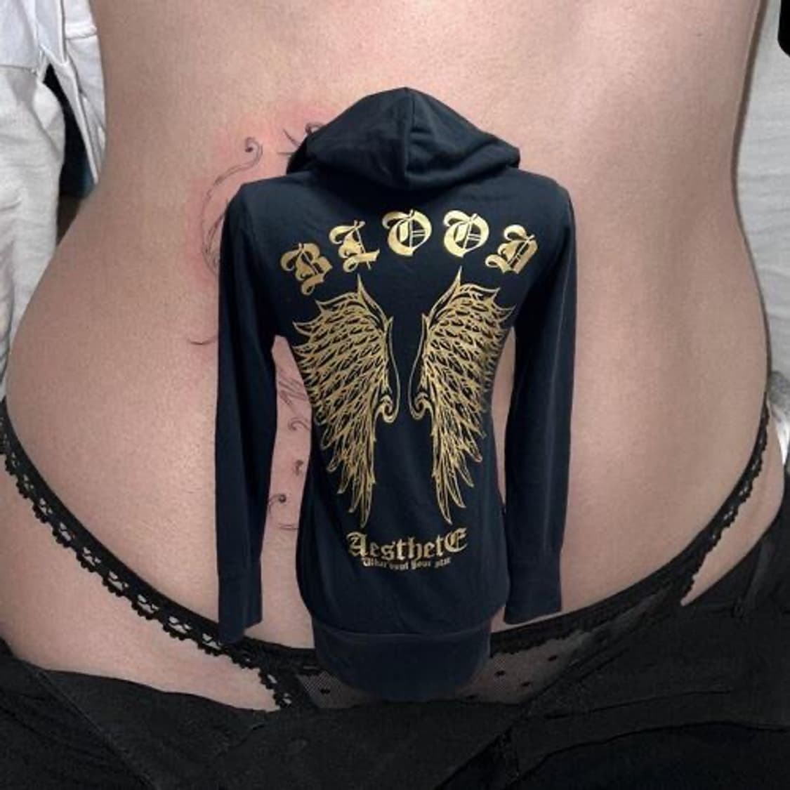 Blue strive y2k gal punk hood jp 상품이미지3