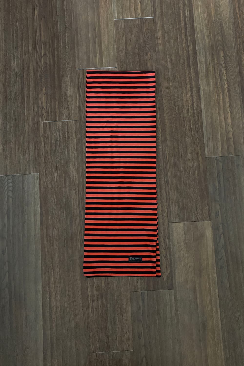 Agnes B Orange Stripte Scarf 상품이미지3