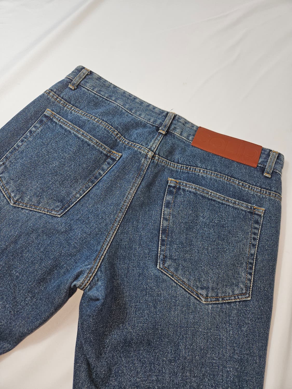 솔리드옴므 가죽패치 데님팬츠 청바지 50 (정품) 상품이미지2