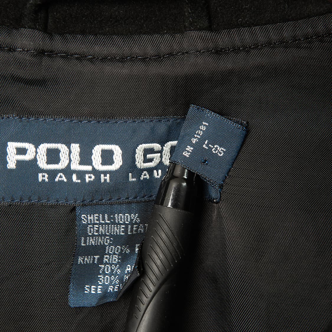 [M] 90s 폴로 랄프로렌 골프라인 스웨이드 헤링턴 자켓 블랙  상품이미지7