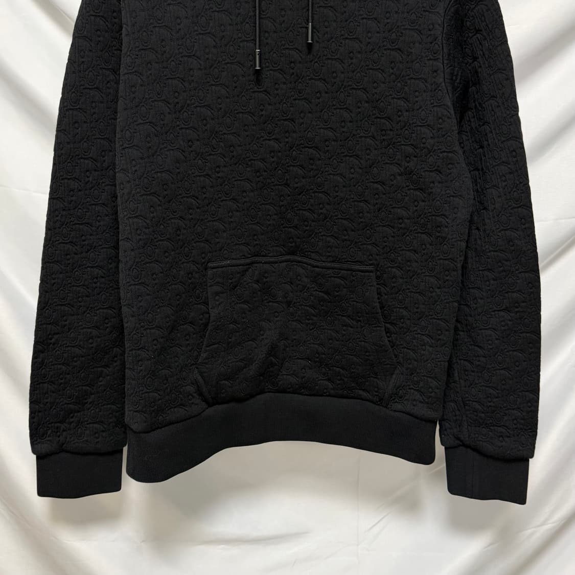 [S+급/L] 25SS 디올 오블리크 자카드 후드티 블랙 상품이미지3