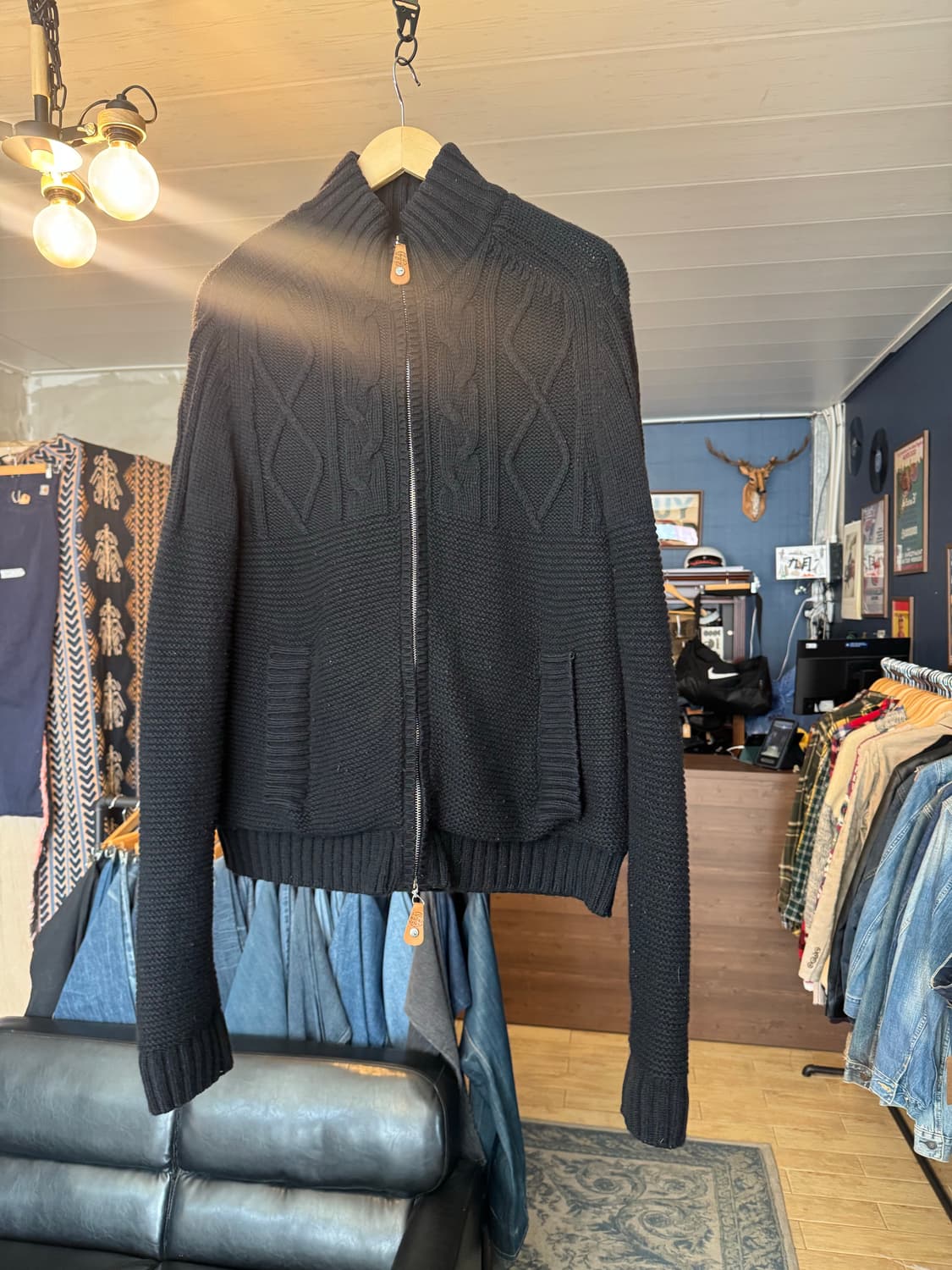 타미힐 피거 양털 니트집업 상품이미지1