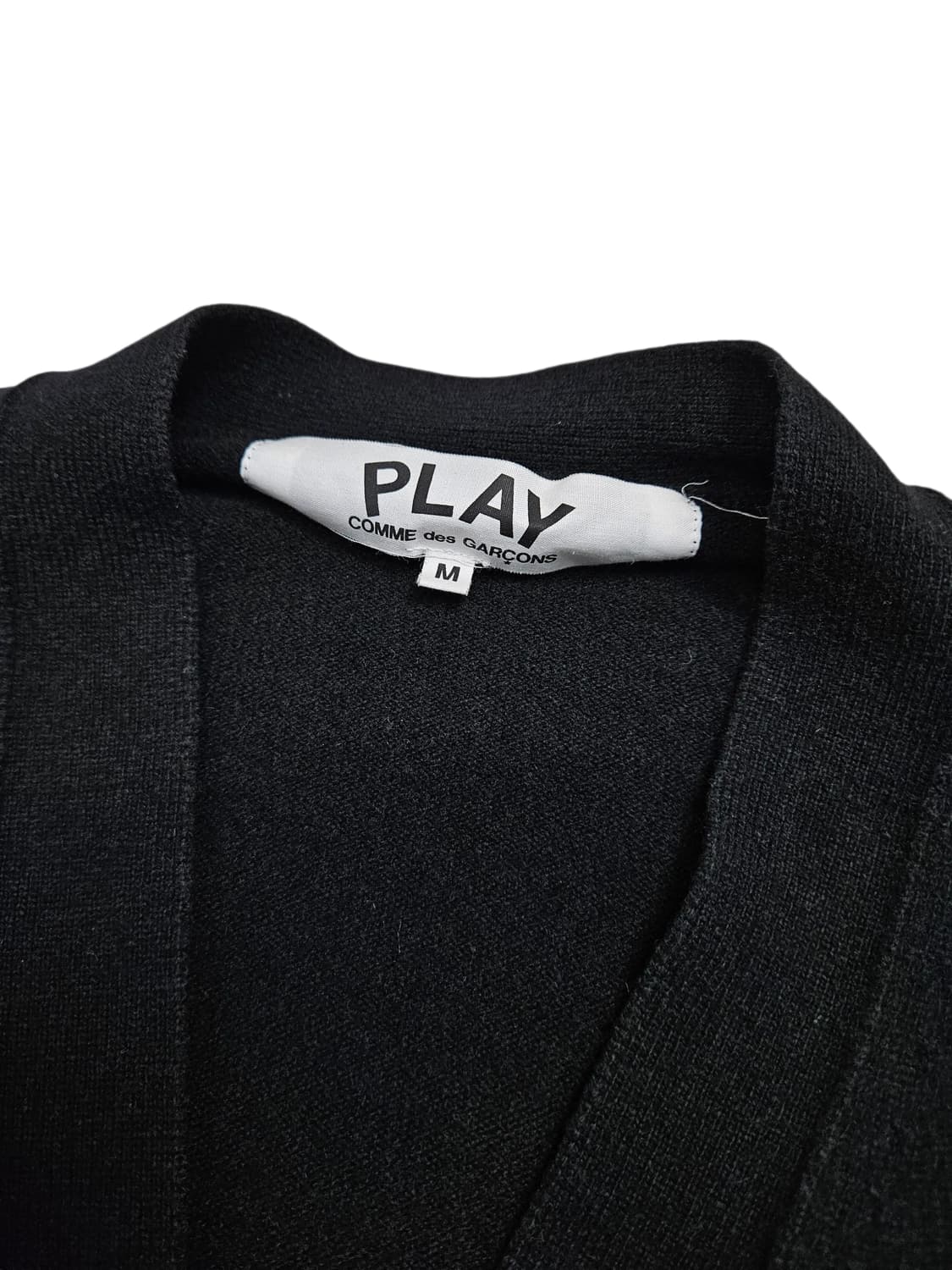 꼼데가르송 화이트 와펜 가디건 블랙 상품이미지7