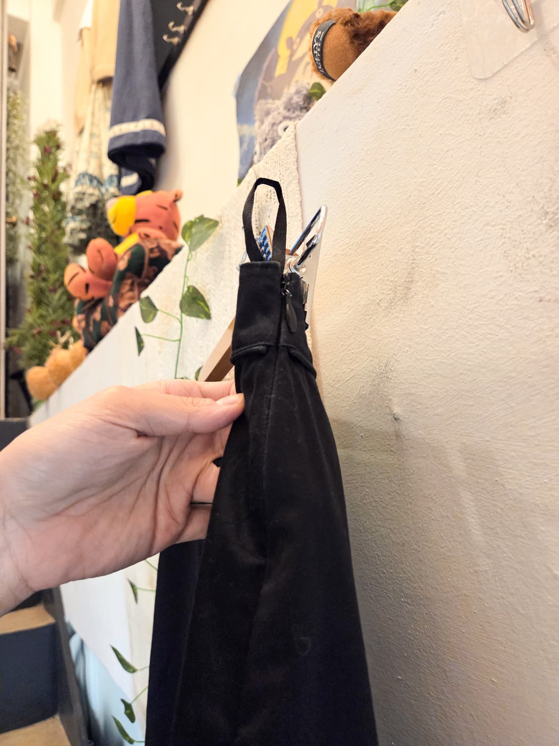 블랙 미디 스커트 상품이미지3