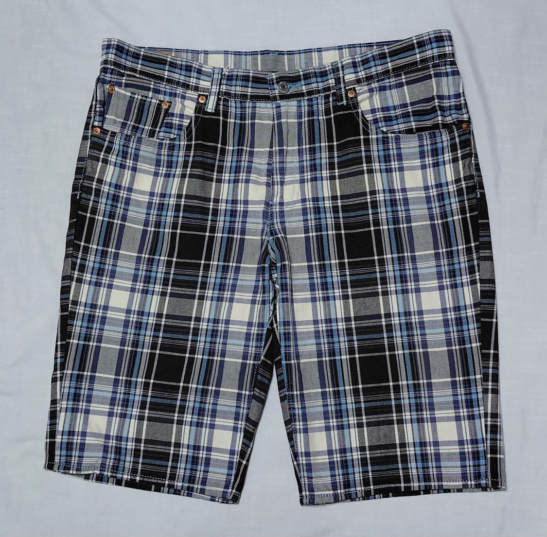 [W36] 리바이스 502 테이퍼드 체크 쇼츠 정품 상품이미지2