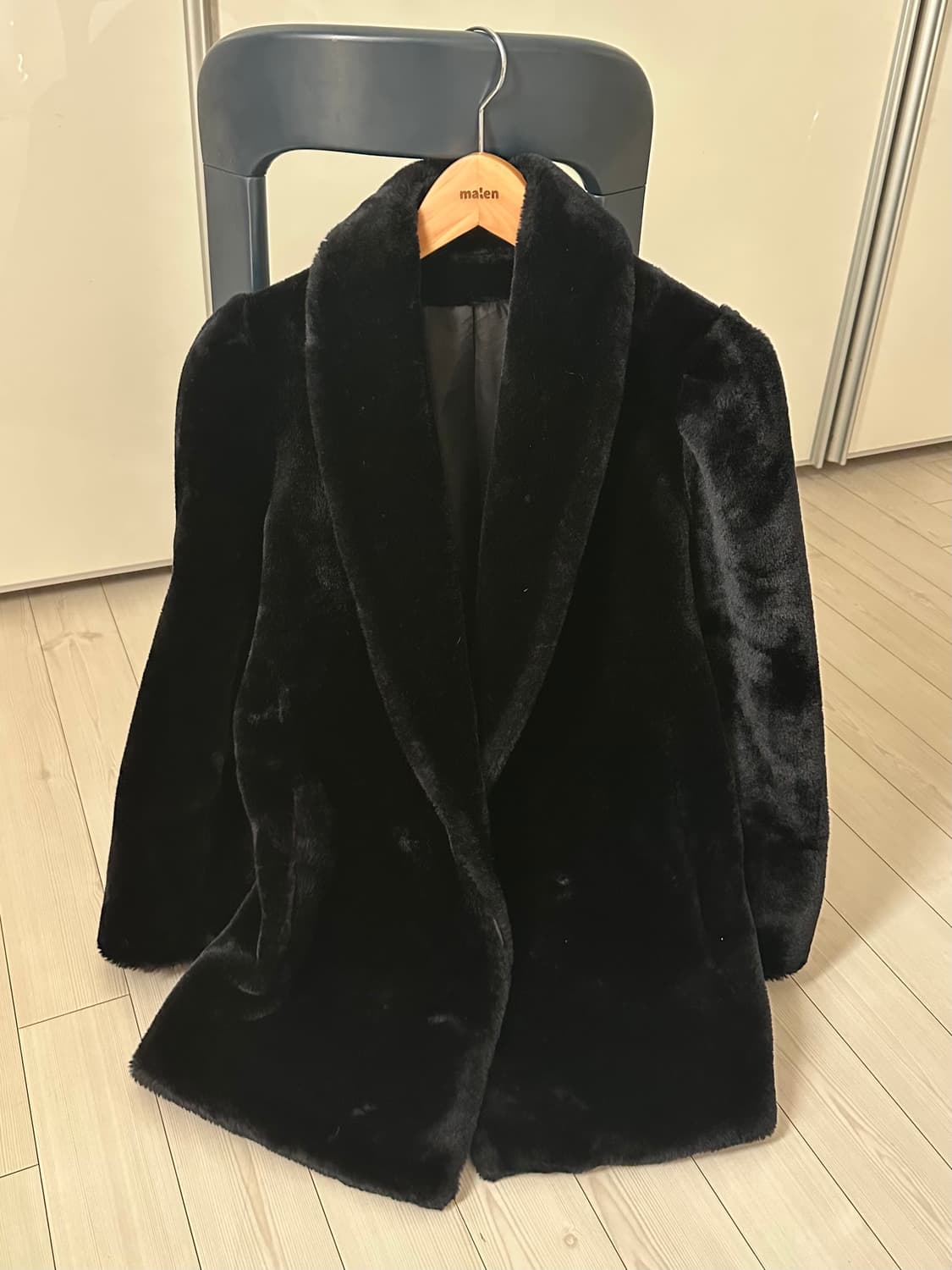 미국 빈티지샵 블랙 퍼자켓 상품이미지1