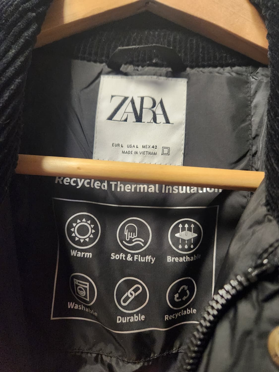 자라 퀼팅 자켓 L 상품이미지3