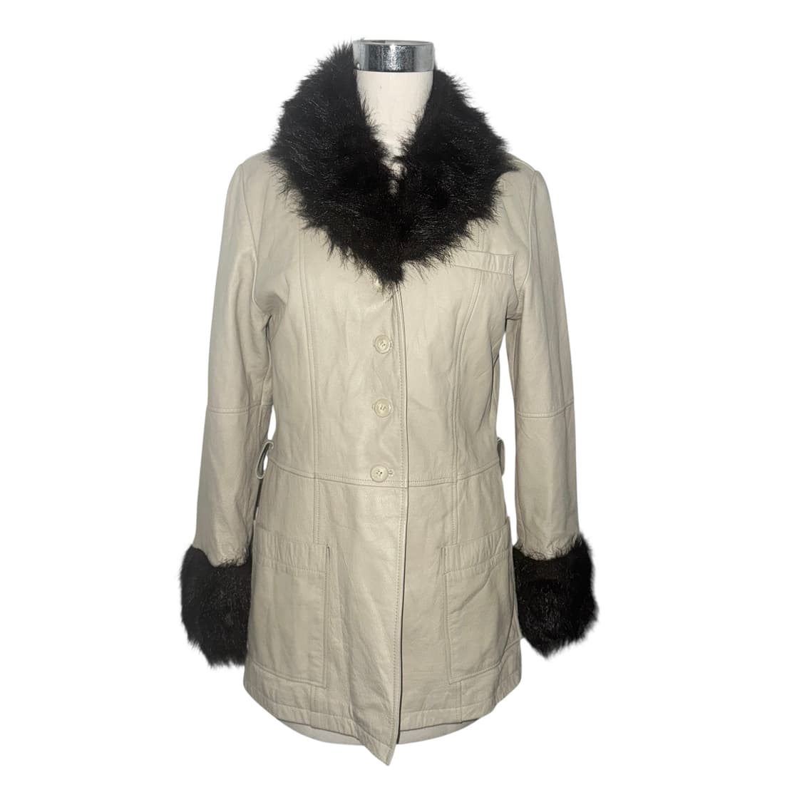 Nude Beige Cow Leather middle Jacket 상품이미지2