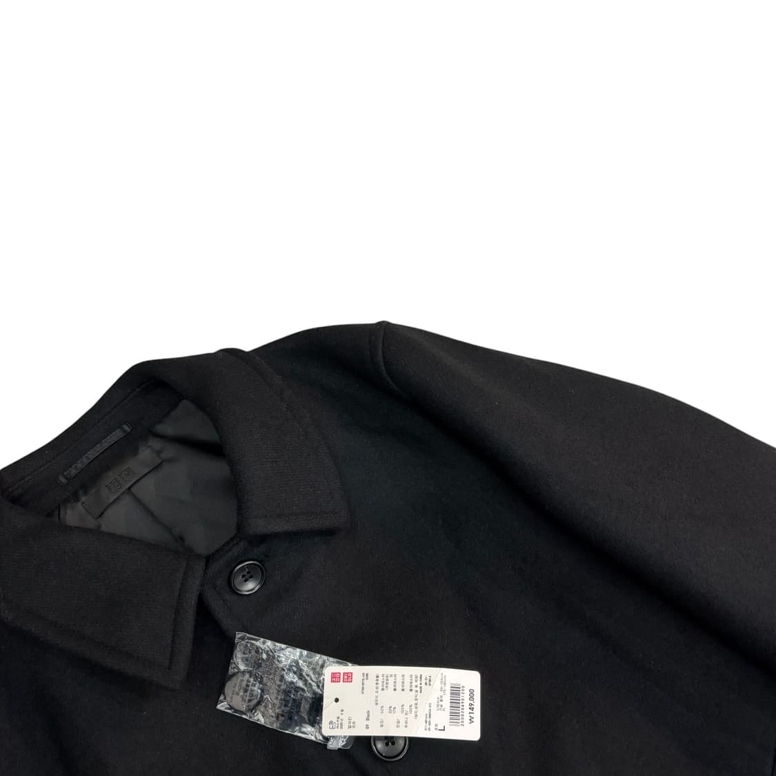 유니클로 블랙 울 싱글 코트 상품이미지3