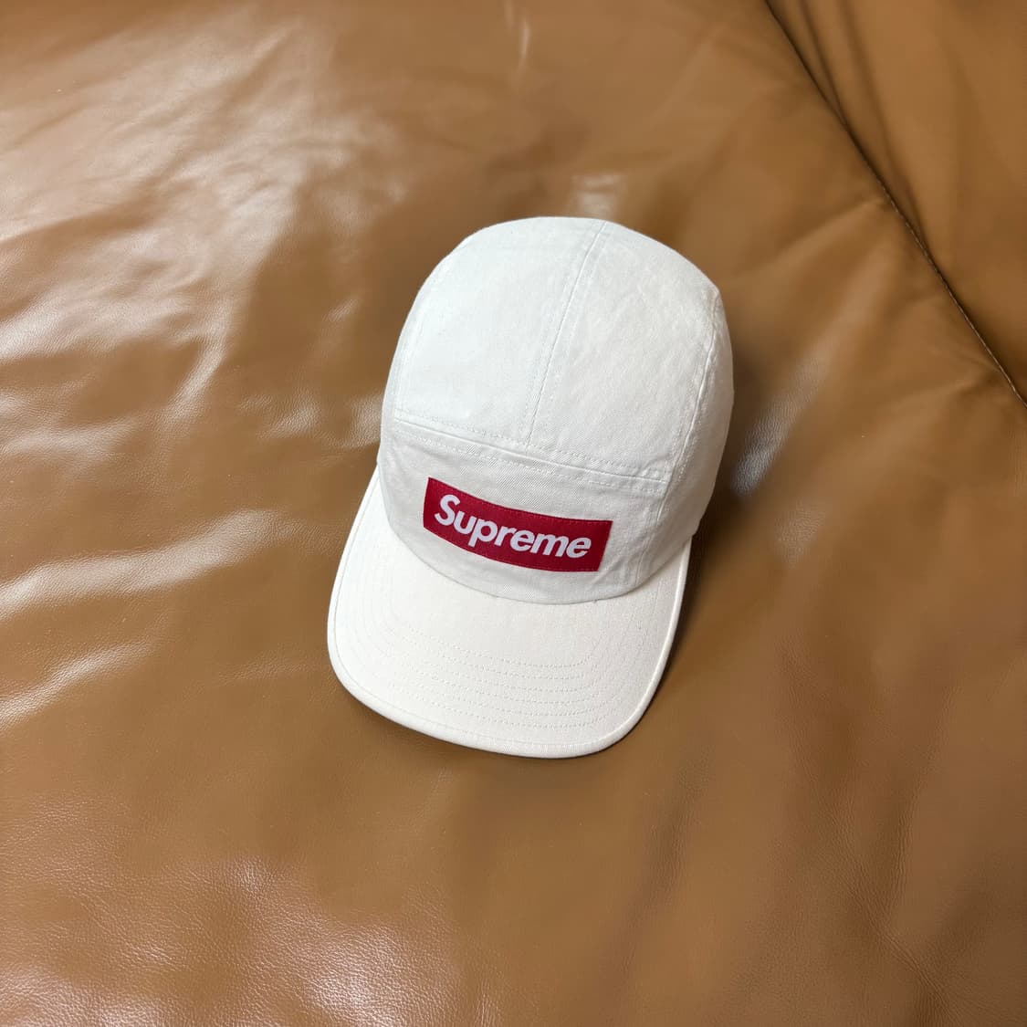 Supreme 슈프림 22ss 워시드 치노 스톤 캠프캡 모자 Stone 상품이미지1
