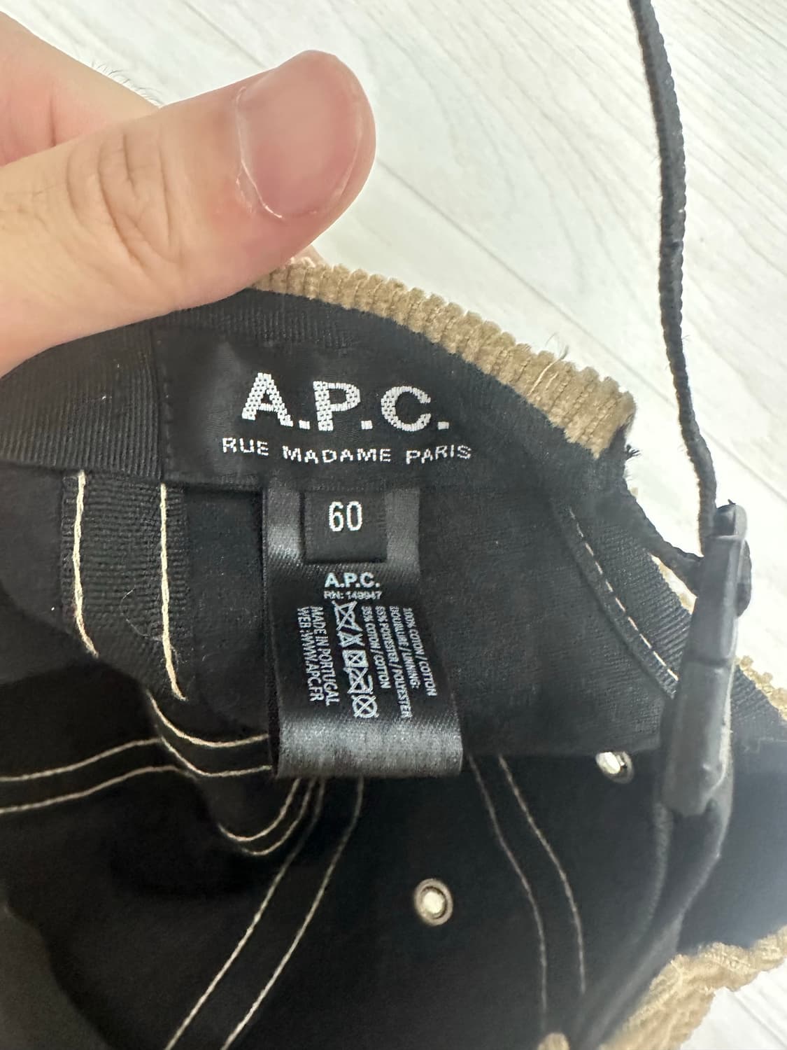 Apc 아페쎄 코듀로이 볼캡 모자 상품이미지3